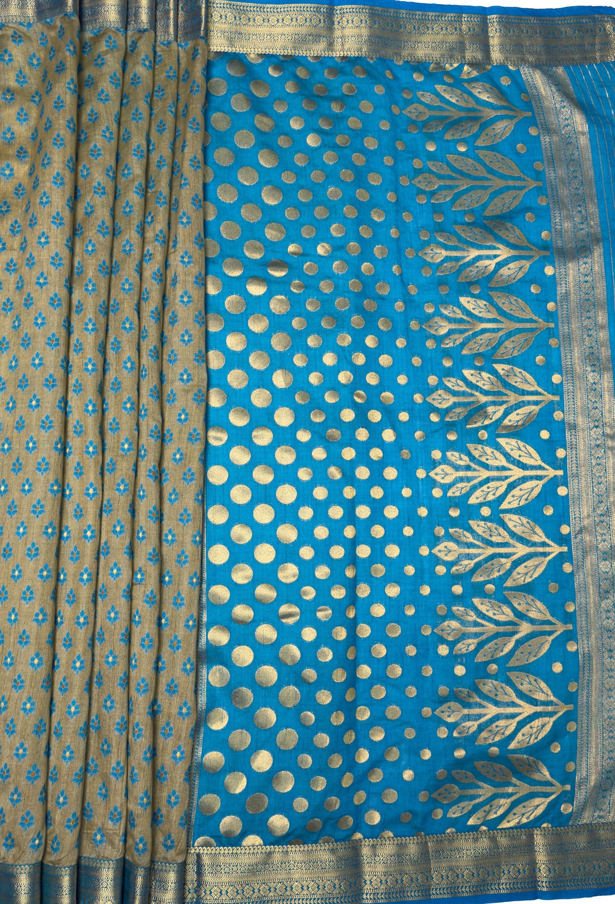 MIMOSA Ananda Banarasi Art Silk Saree β pallu and zari work detail