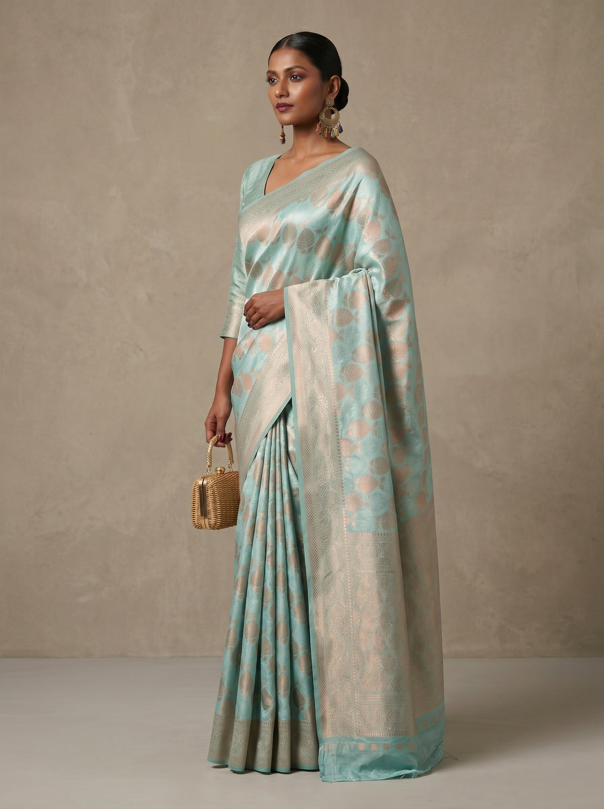 MIMOSA Ananda Kanjivaram Art Silk Saree β Pallu Detail