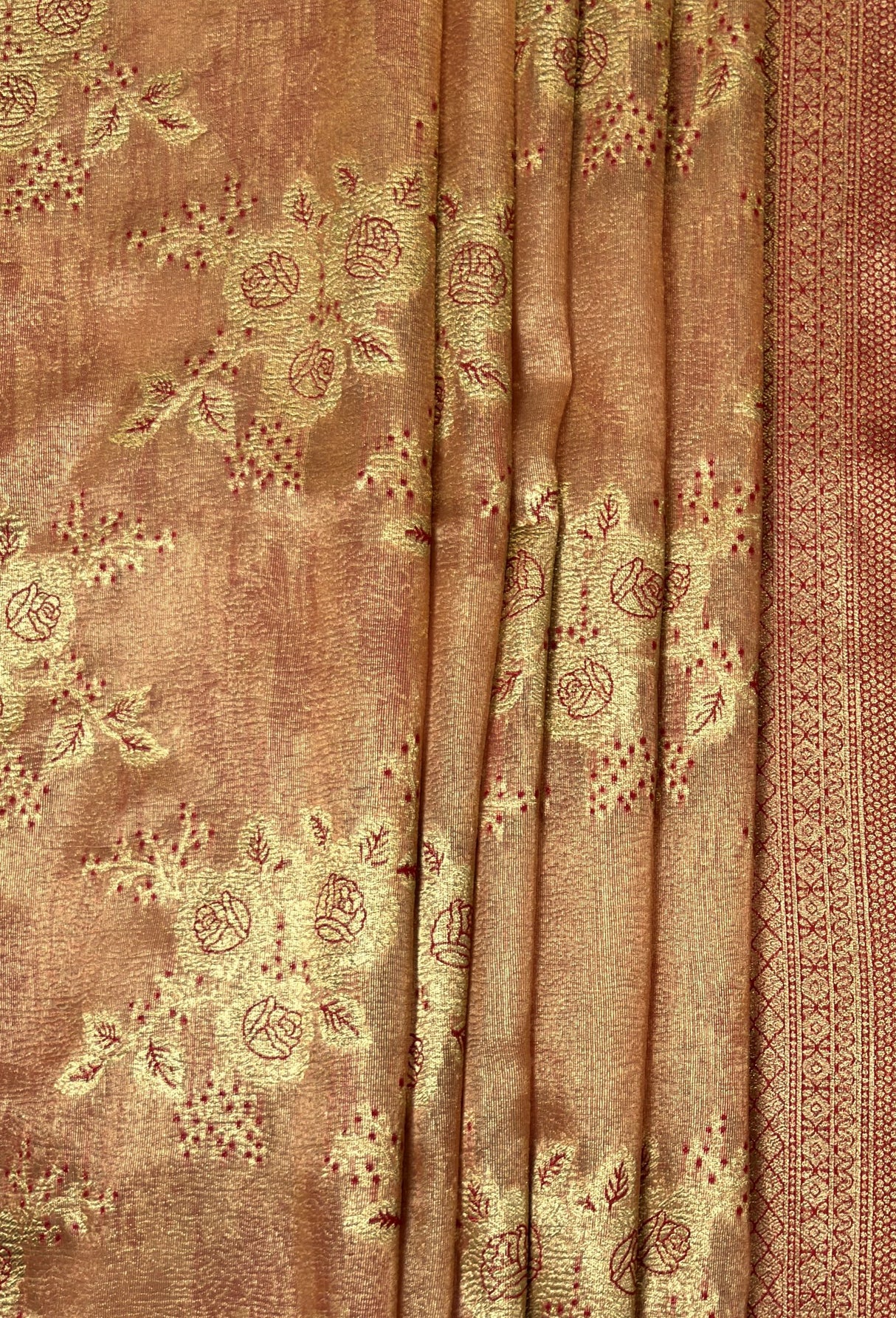 MIMOSA Maroon Banarasi Art Silk Saree β fleets shot full lifestyle