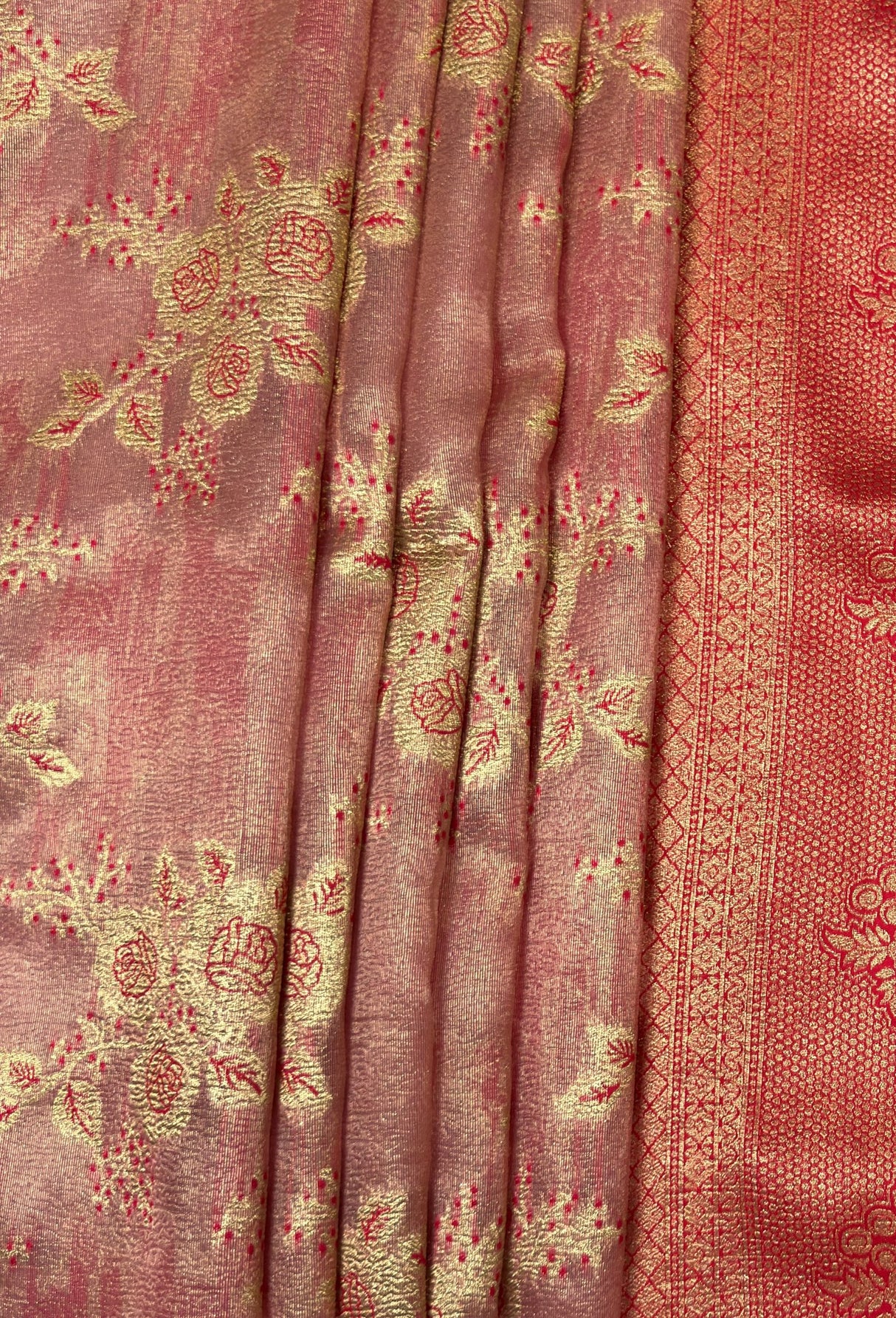 MIMOSA Rani Banarasi Art Silk Saree β fleets shot full lifestyle