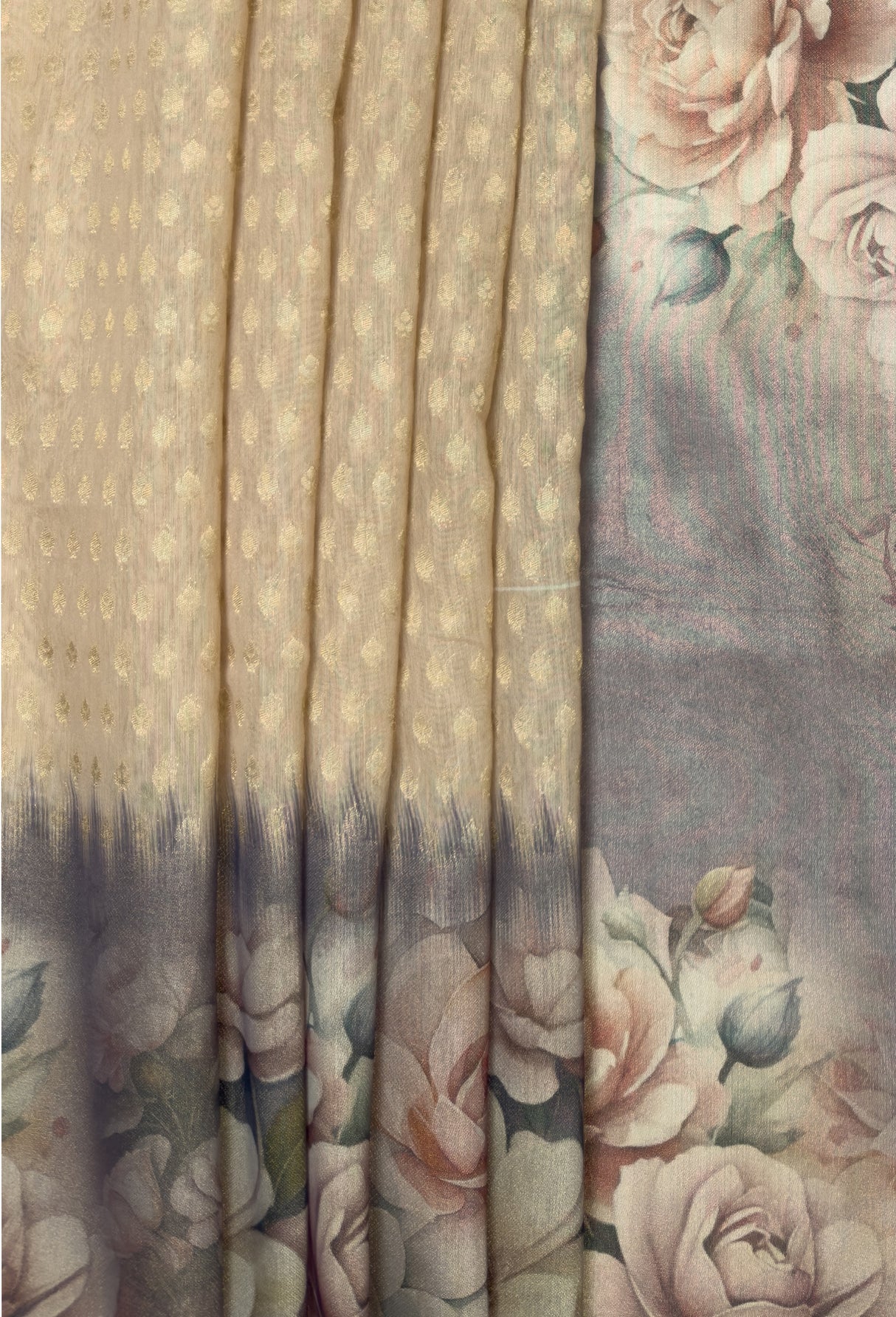 MIMOSA Chikoo Banarasi Art Silk Saree β fleets shot full lifestyle