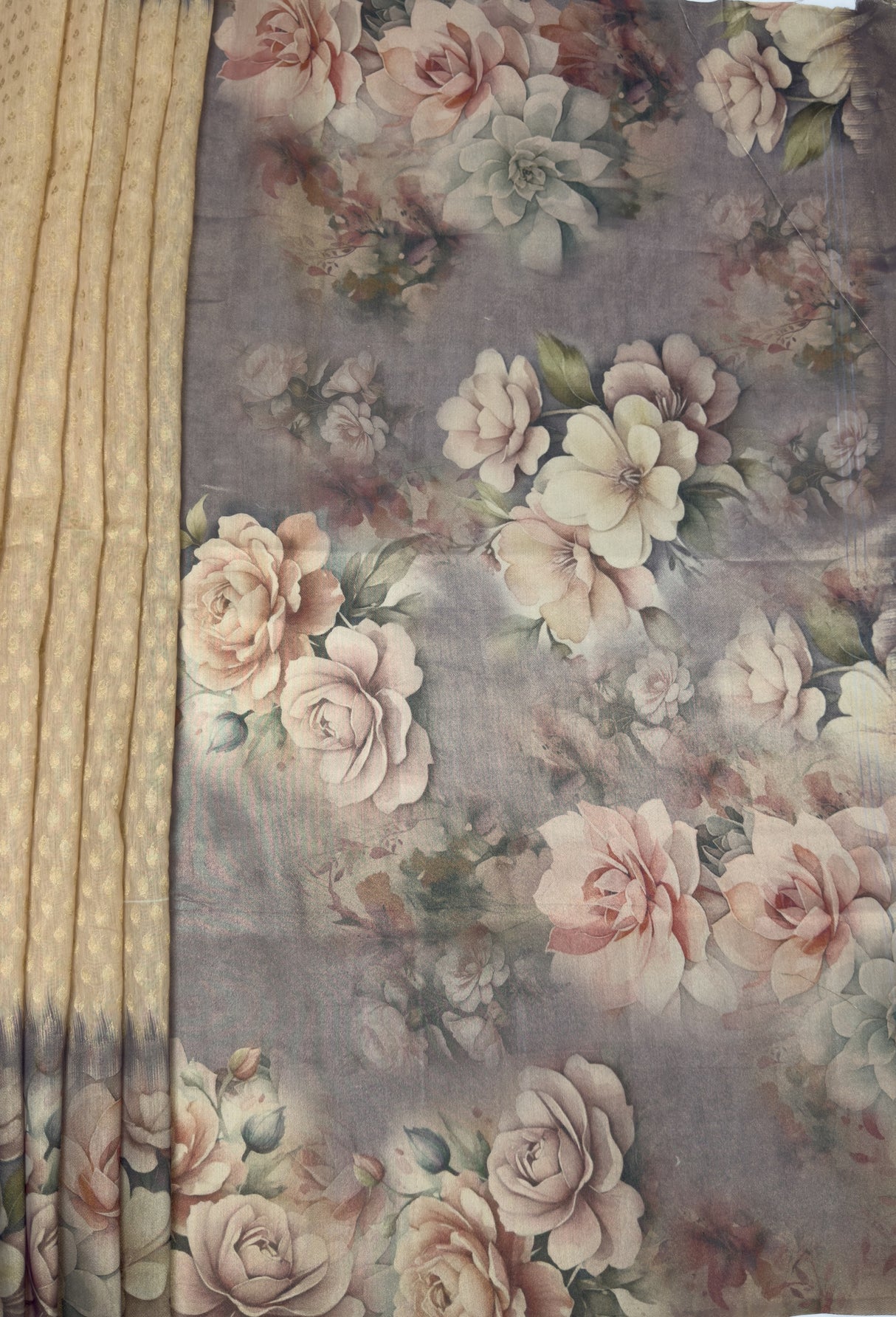 MIMOSA Chikoo Banarasi Art Silk Saree β pallu and zari work detail