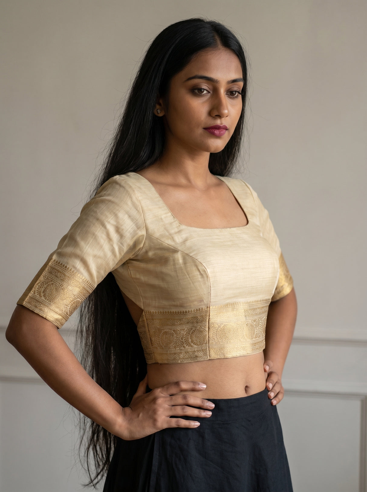 MIMOSA Saree Saree β blouse close-up