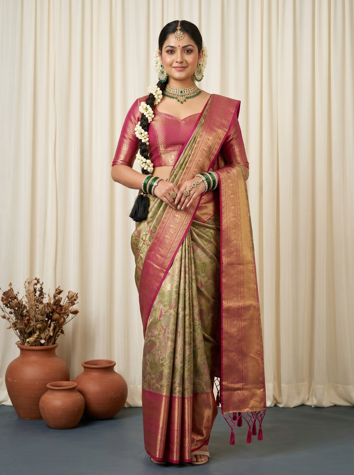 MIMOSA Saree Saree — front view on mannequin