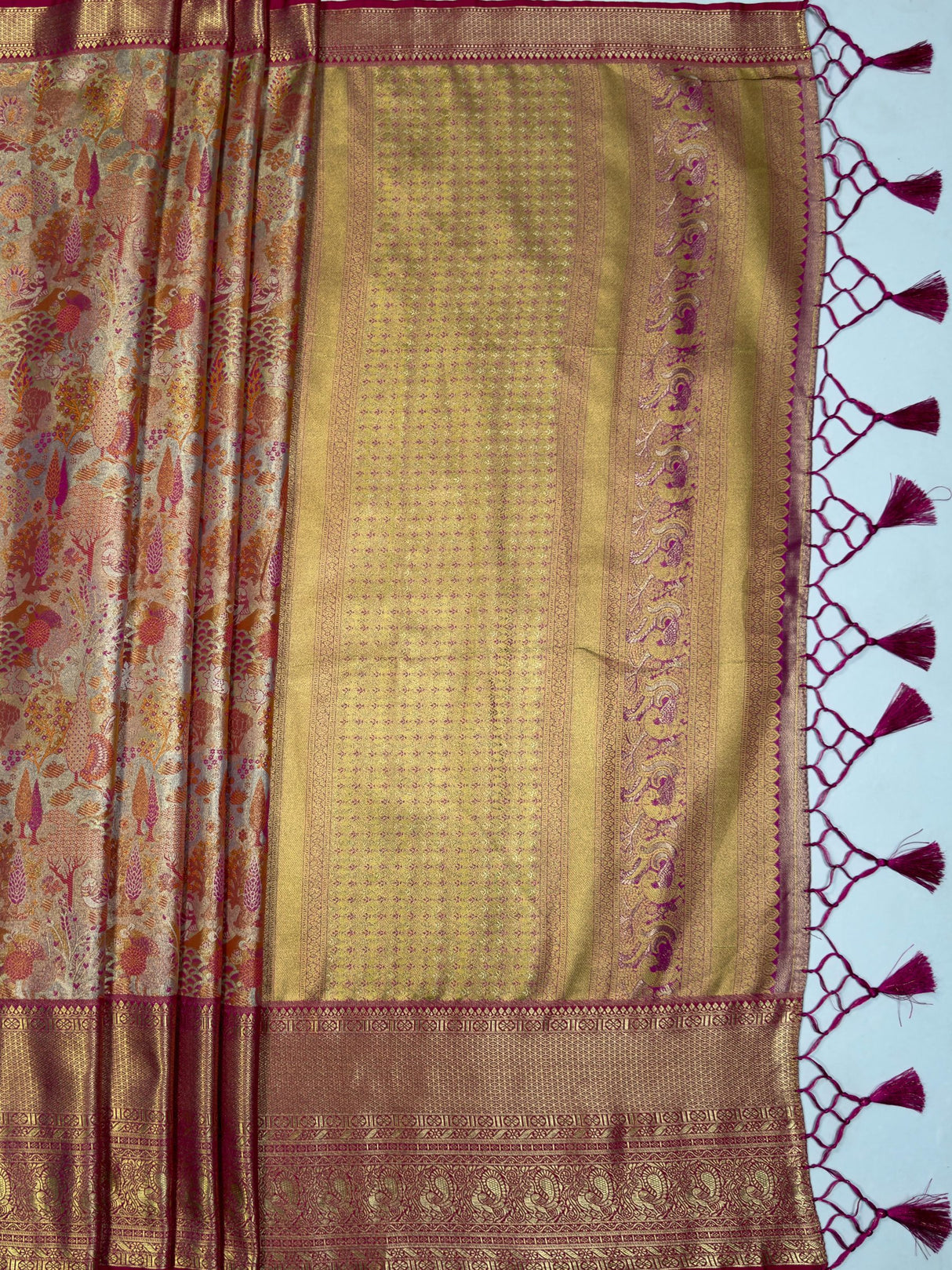 MIMOSA Saree Saree — pallu and zari work detail