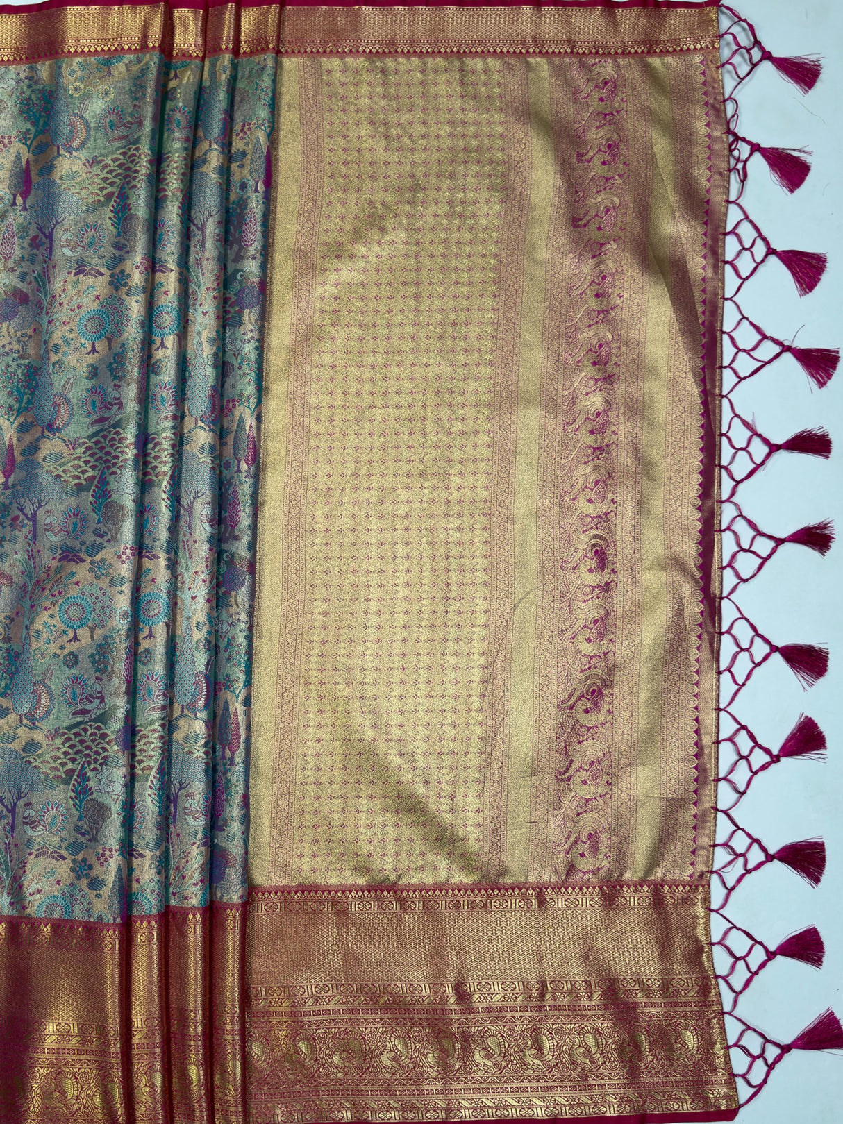 MIMOSA Saree Saree — pallu and zari work detail