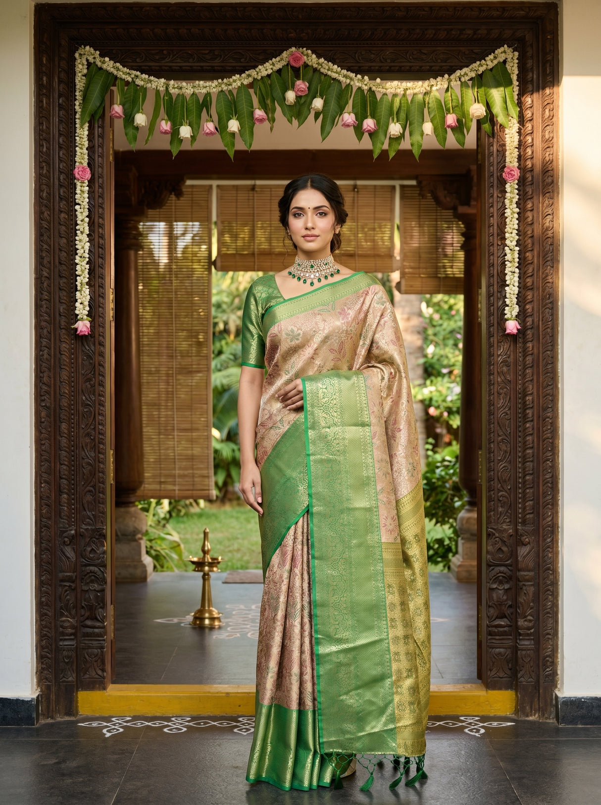MIMOSA Saree Saree β front view on mannequin