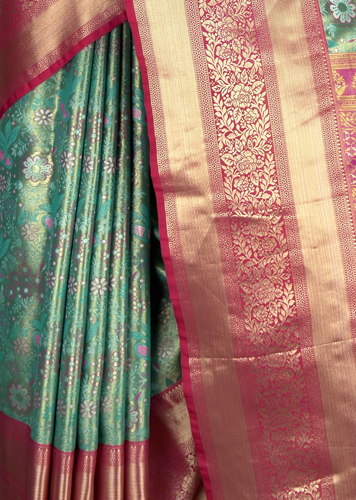 MIMOSA Rama Kanjivaram Art Silk Saree β fleets shot full lifestyle