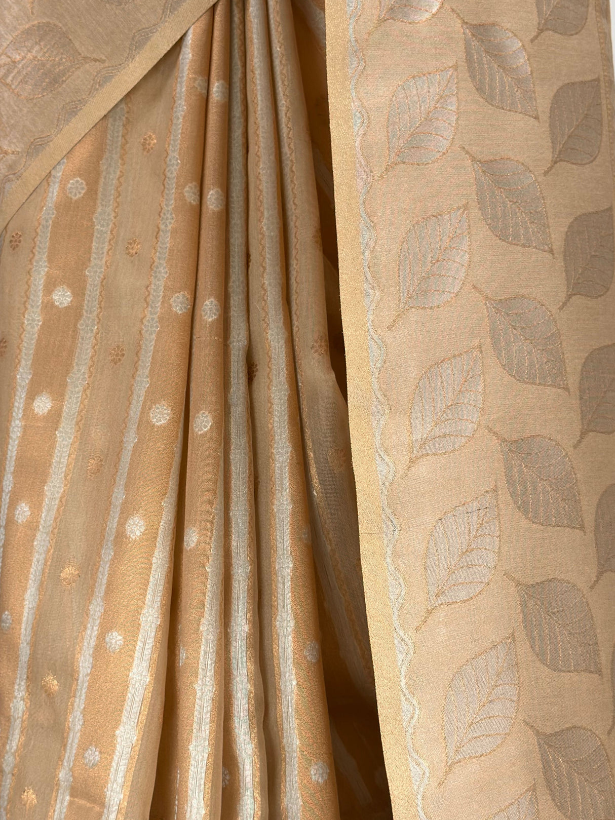 MIMOSA Chiku Banarasi Saree — fleets shot full lifestyle