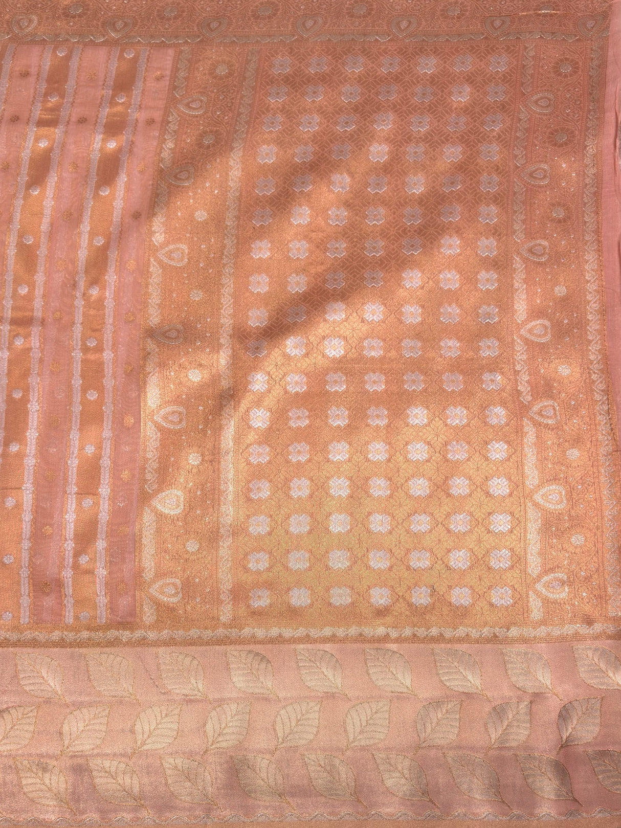 MIMOSA Pink Banarasi Saree — pallu and zari work detail