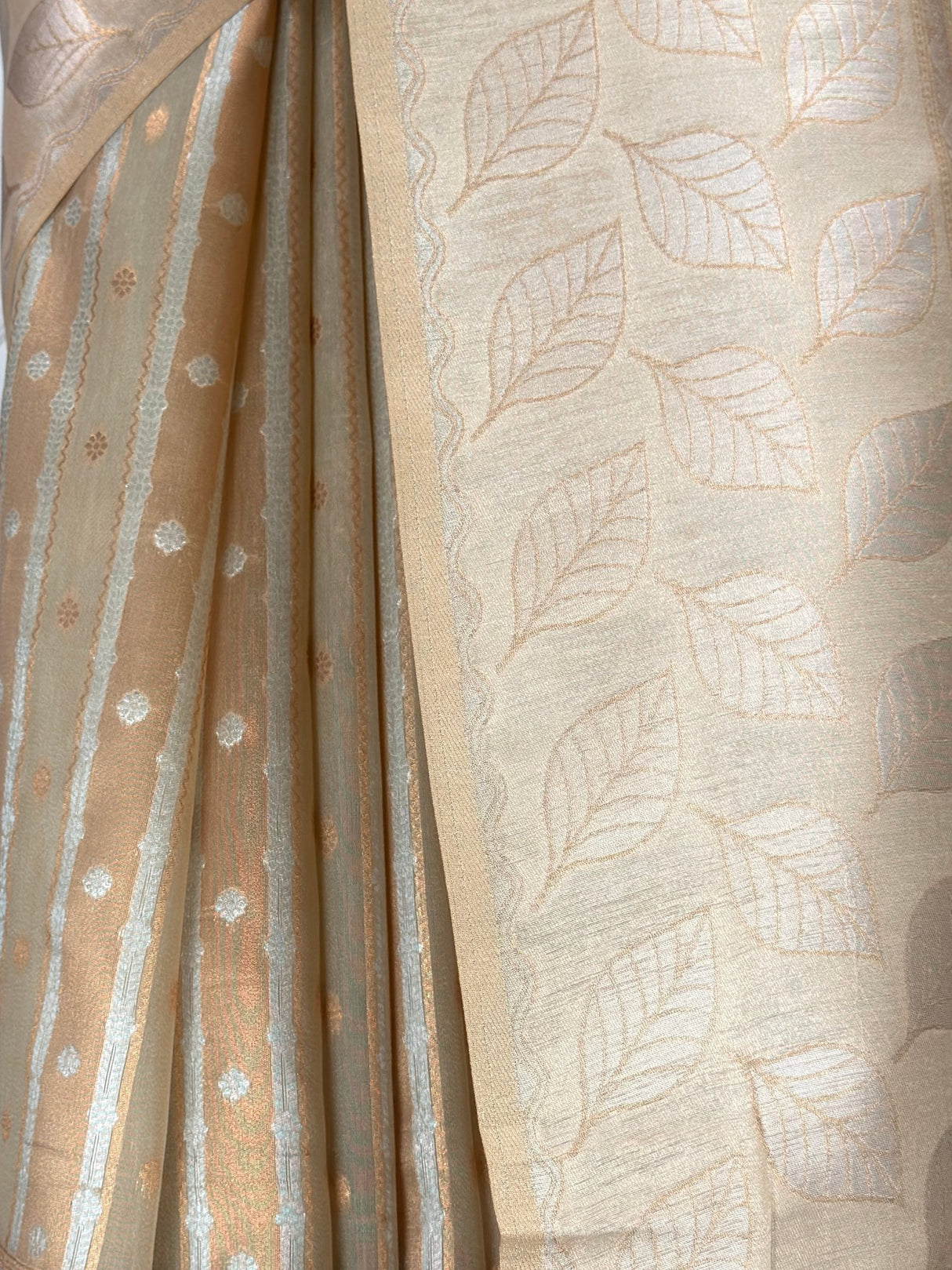 MIMOSA Tussar Banarasi Saree — fleets shot full lifestyle
