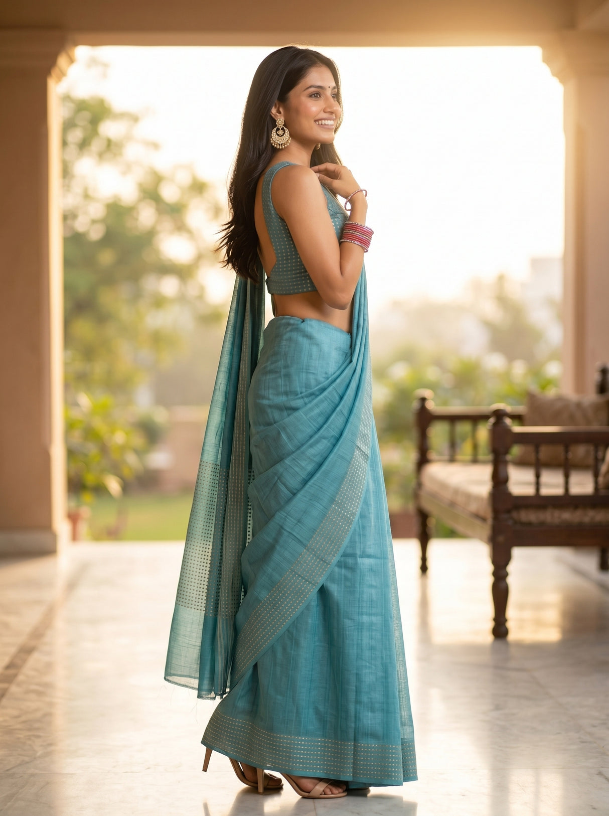 MIMOSA Saree Saree — pose 3 styling detail