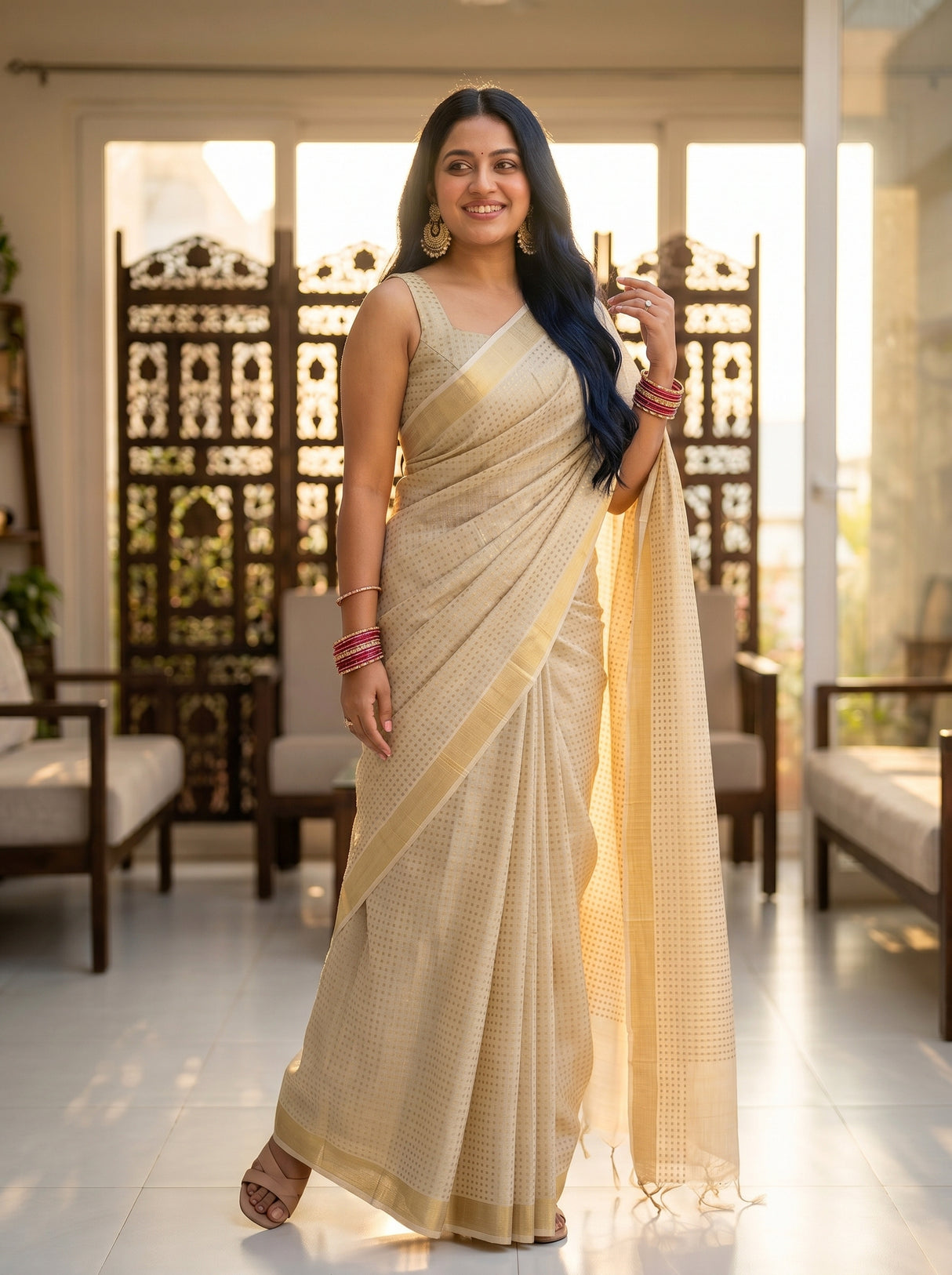 MIMOSA Saree Saree — pose 5 styling detail