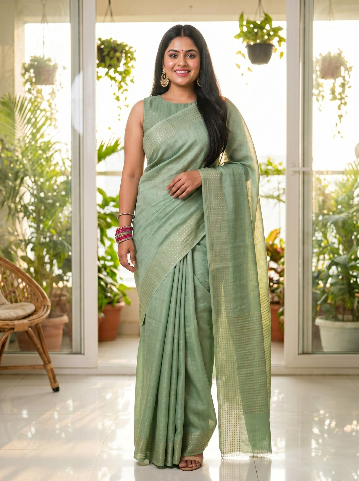 MIMOSA Saree Saree — front view on mannequin