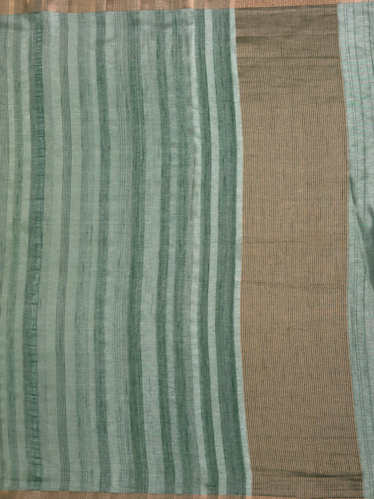 MIMOSA Pista Saree Saree — pallu and zari work detail