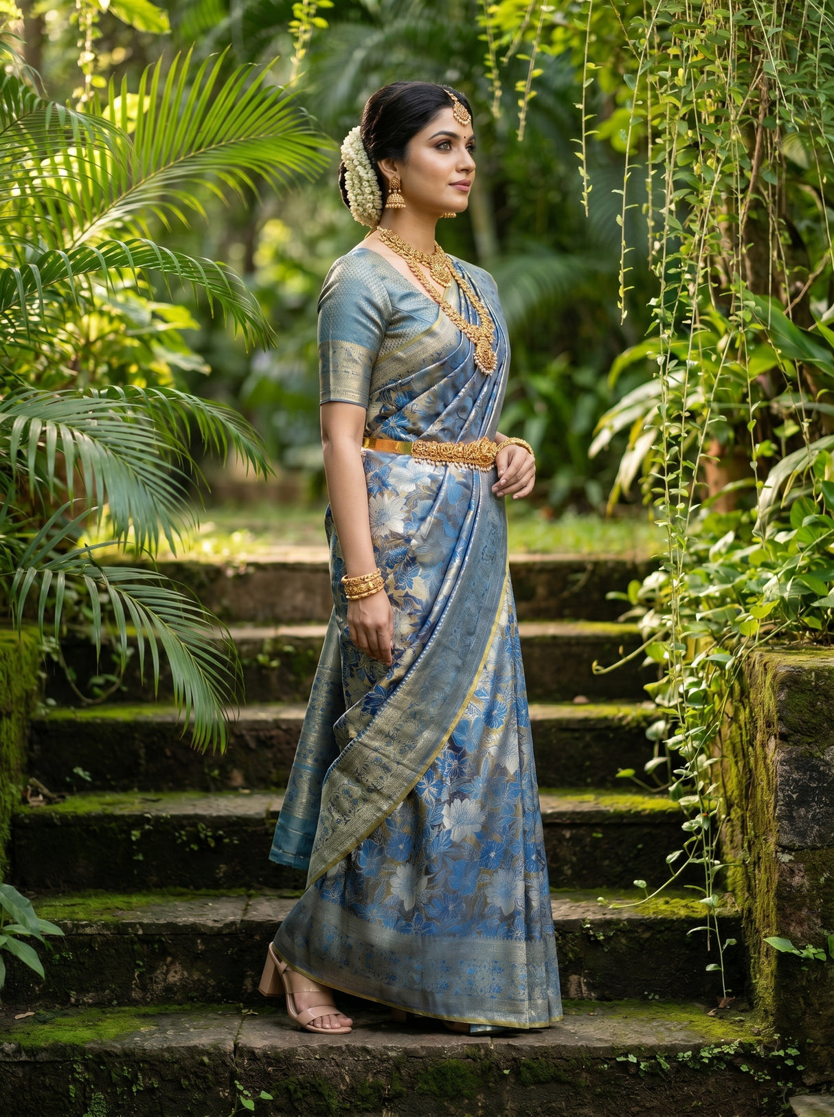 MIMOSA Ananda Kanjivaram Art Silk Saree β Pallu and Body Weave