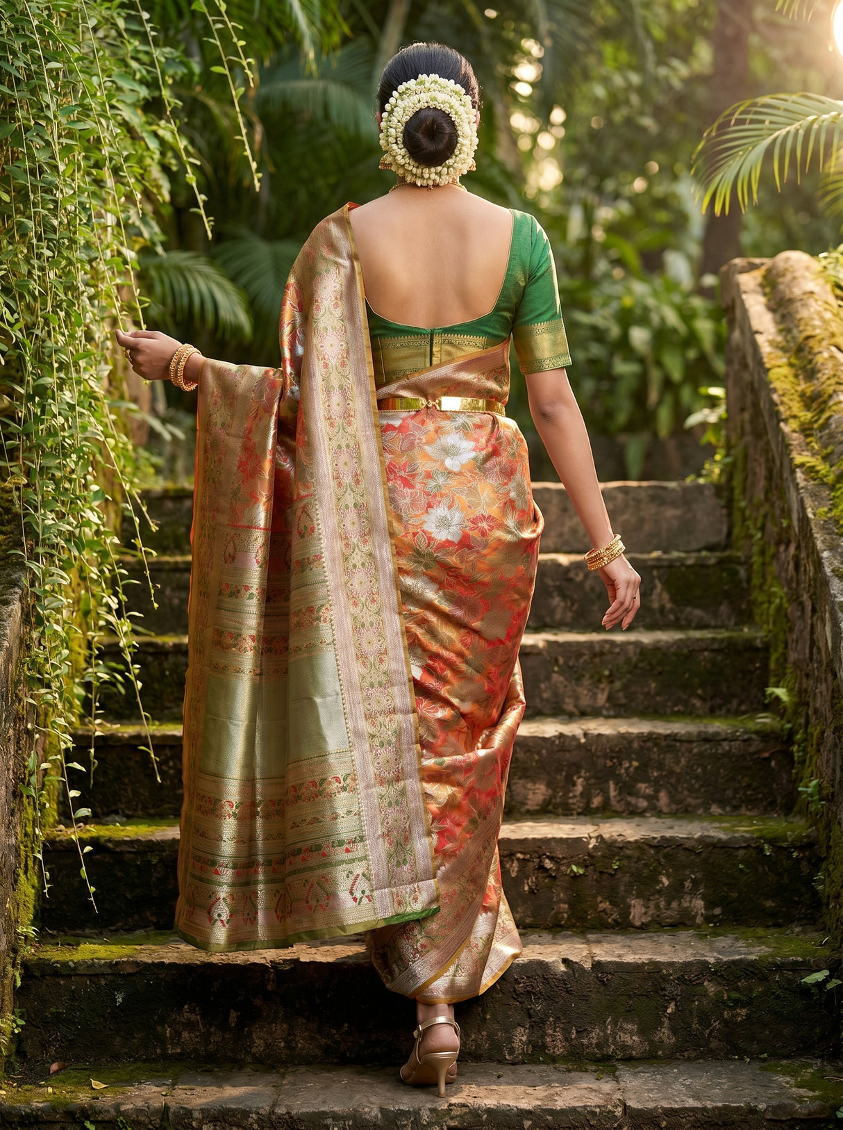 MIMOSA Maroon Kanjivaram Art Silk Saree β Blouse Fabric Detail