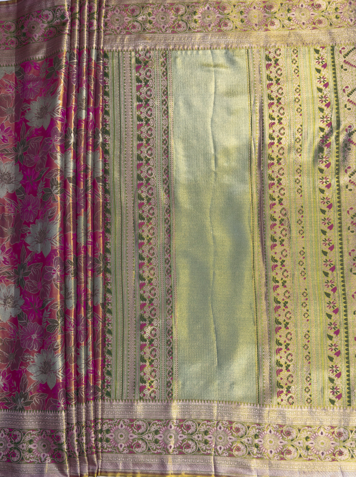 MIMOSA Rani Kanjivaram Art Silk Saree β pallu and zari work detail