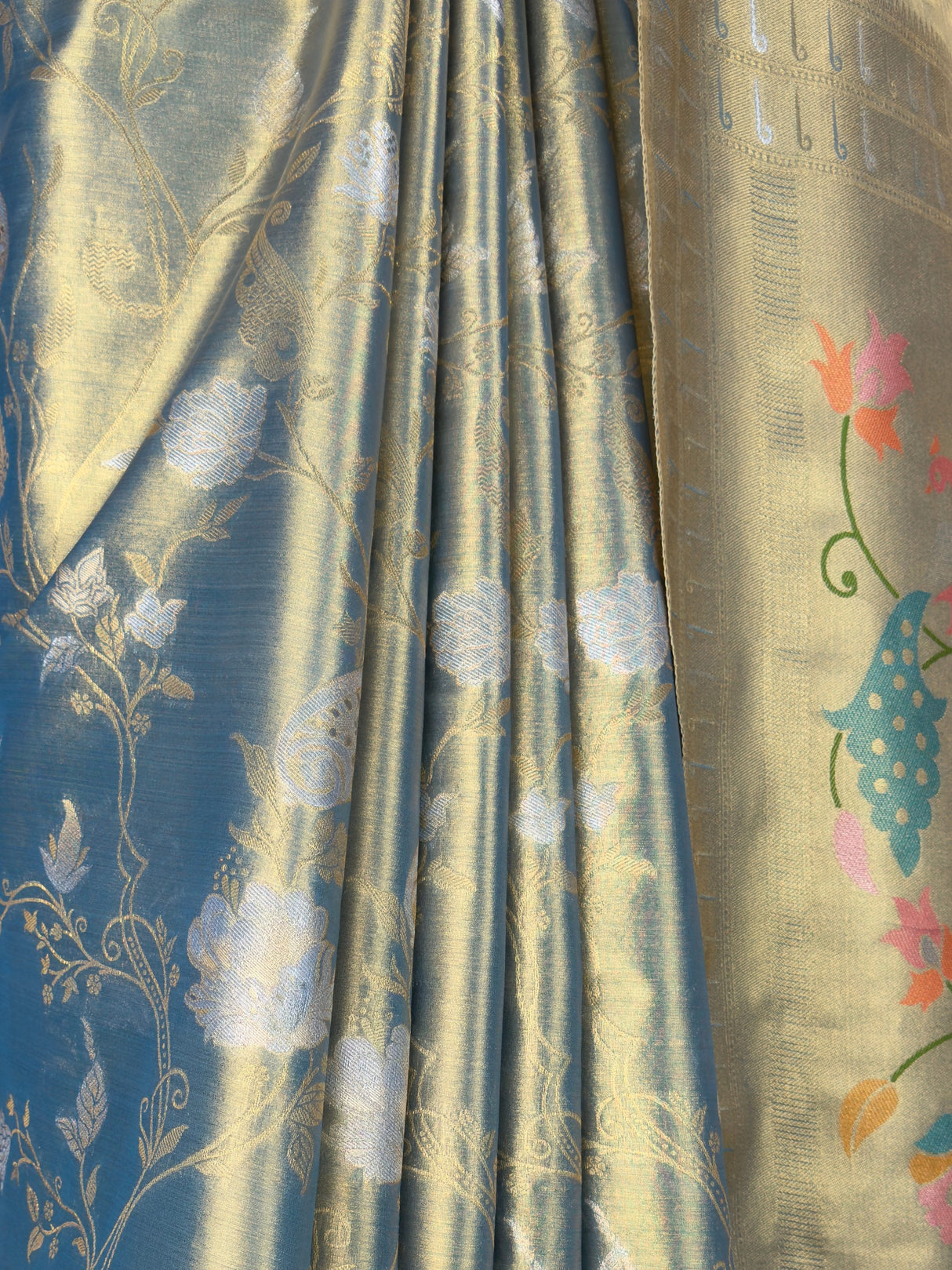 MIMOSA Sapphire Kanjivaram Art Silk Saree — fleets shot full lifestyle