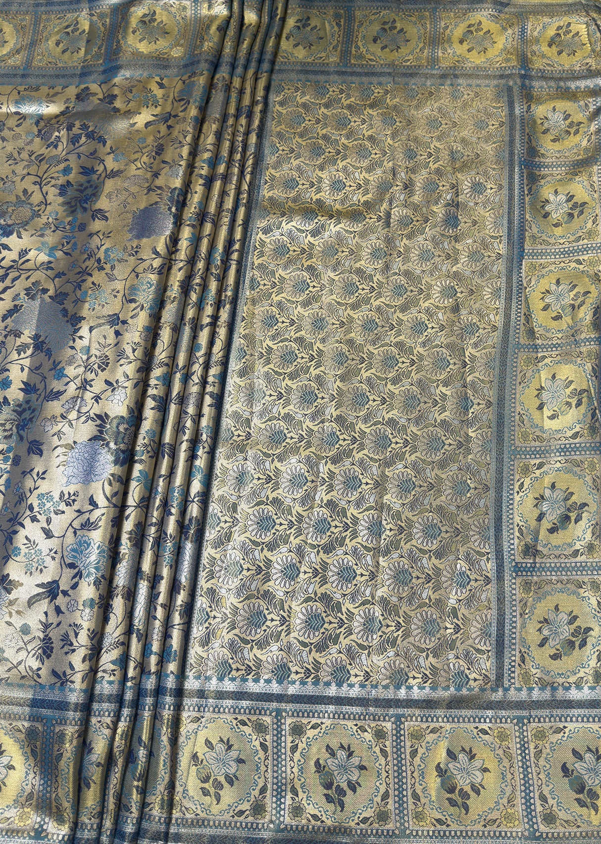 MIMOSA Saffire Kanjivaram Art Silk Saree β pallu and zari work detail