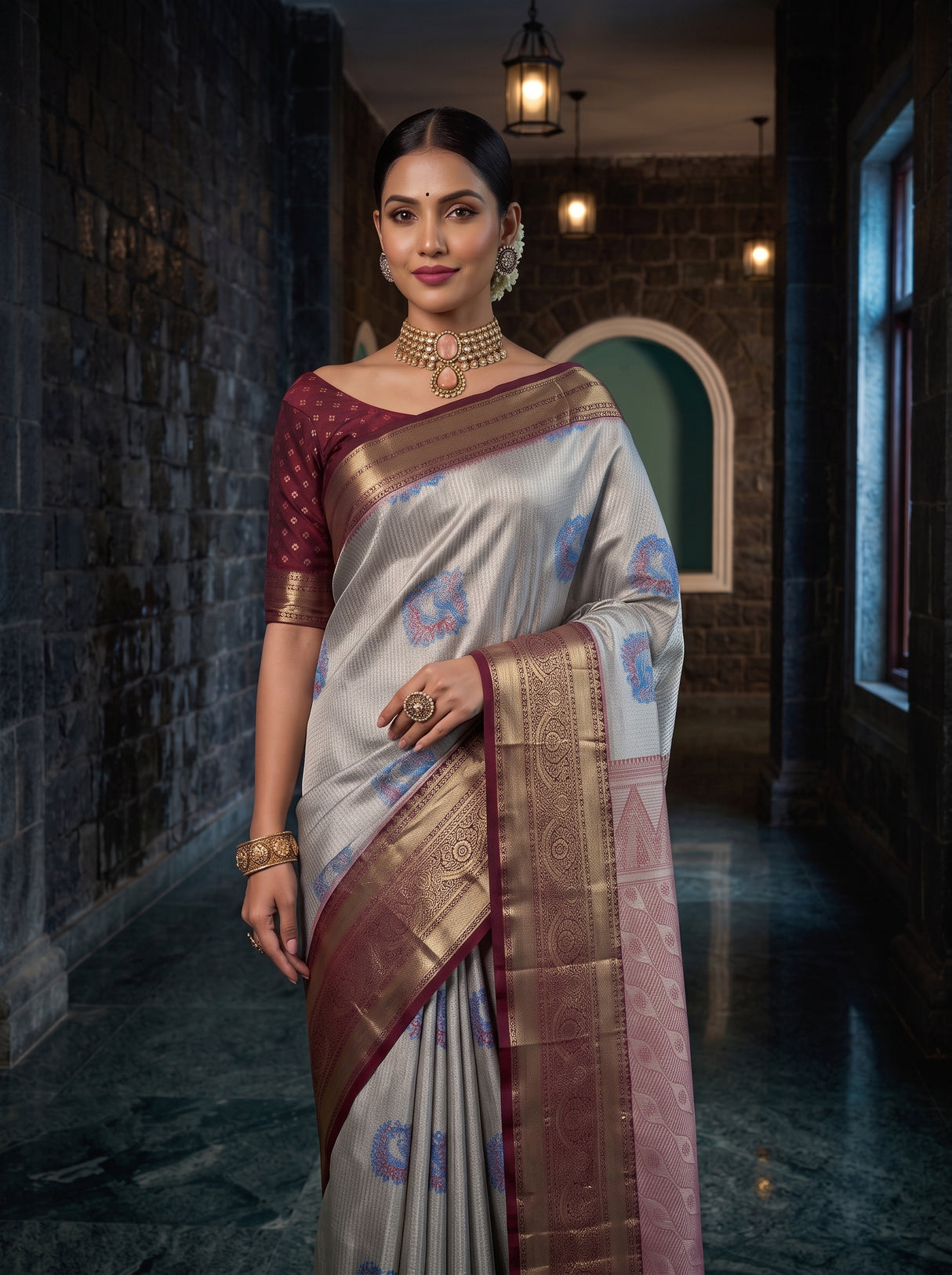MIMOSA Ananda Saree Saree — pose 10 styling detail