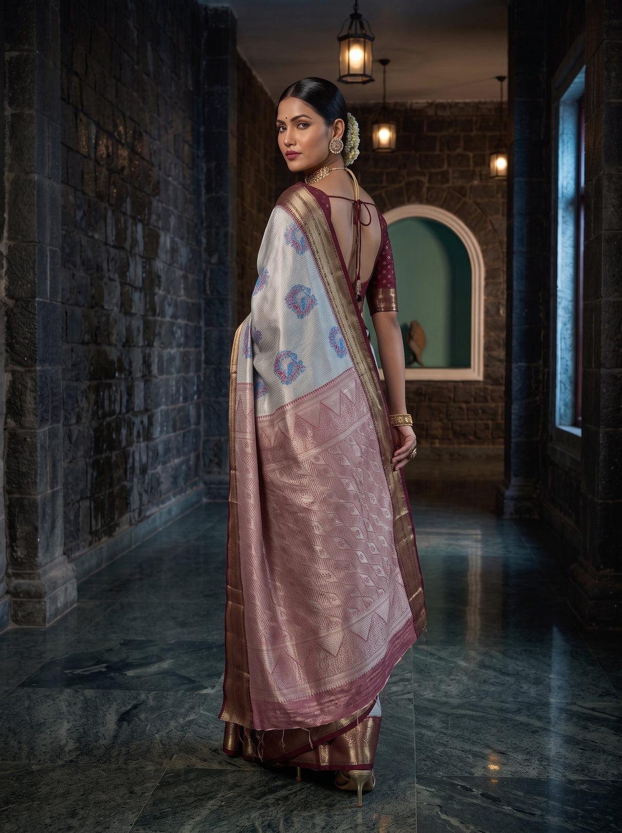 MIMOSA Ananda Saree Saree — pose 7 styling detail