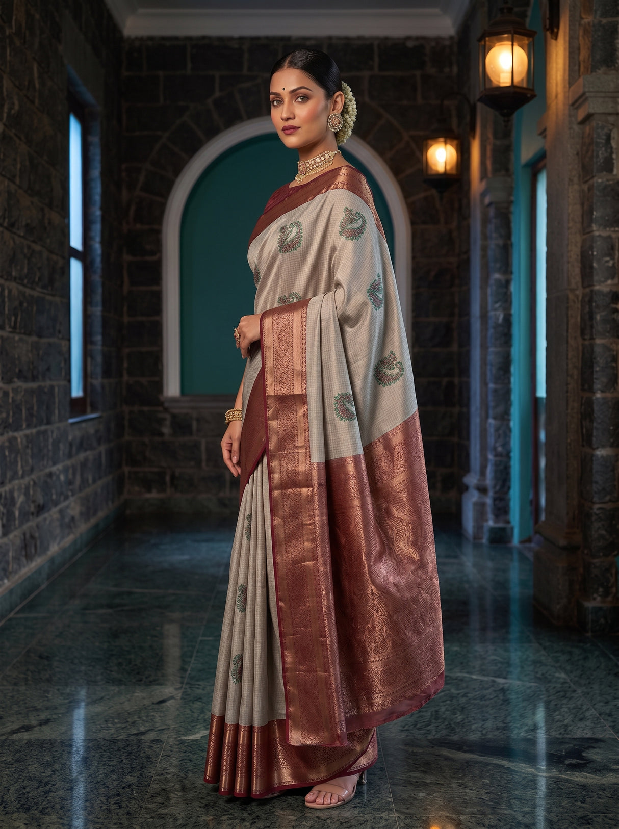 MIMOSA Rama Saree Saree — pose 5 styling detail
