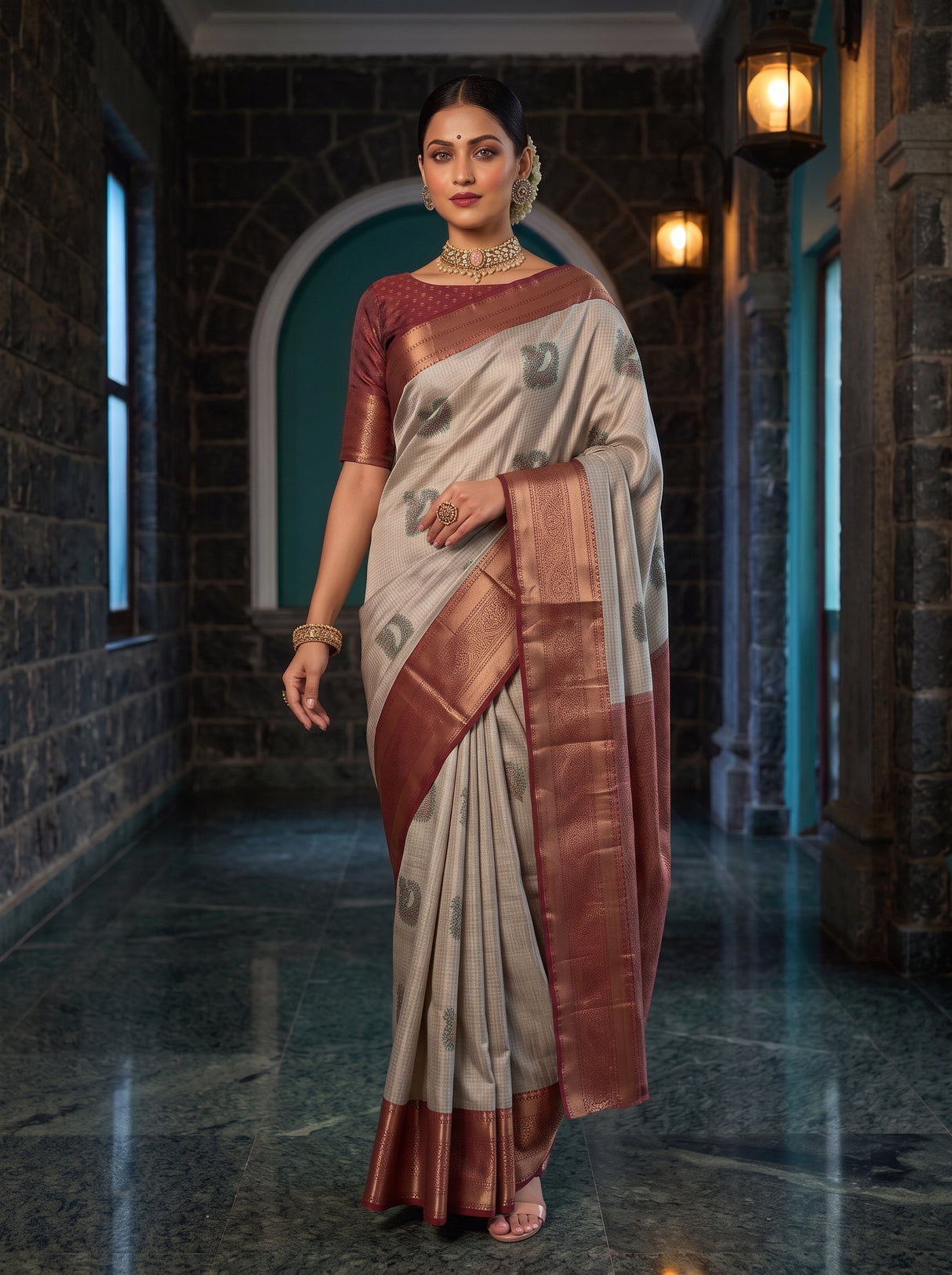MIMOSA Rama Saree Saree — pose 6 styling detail