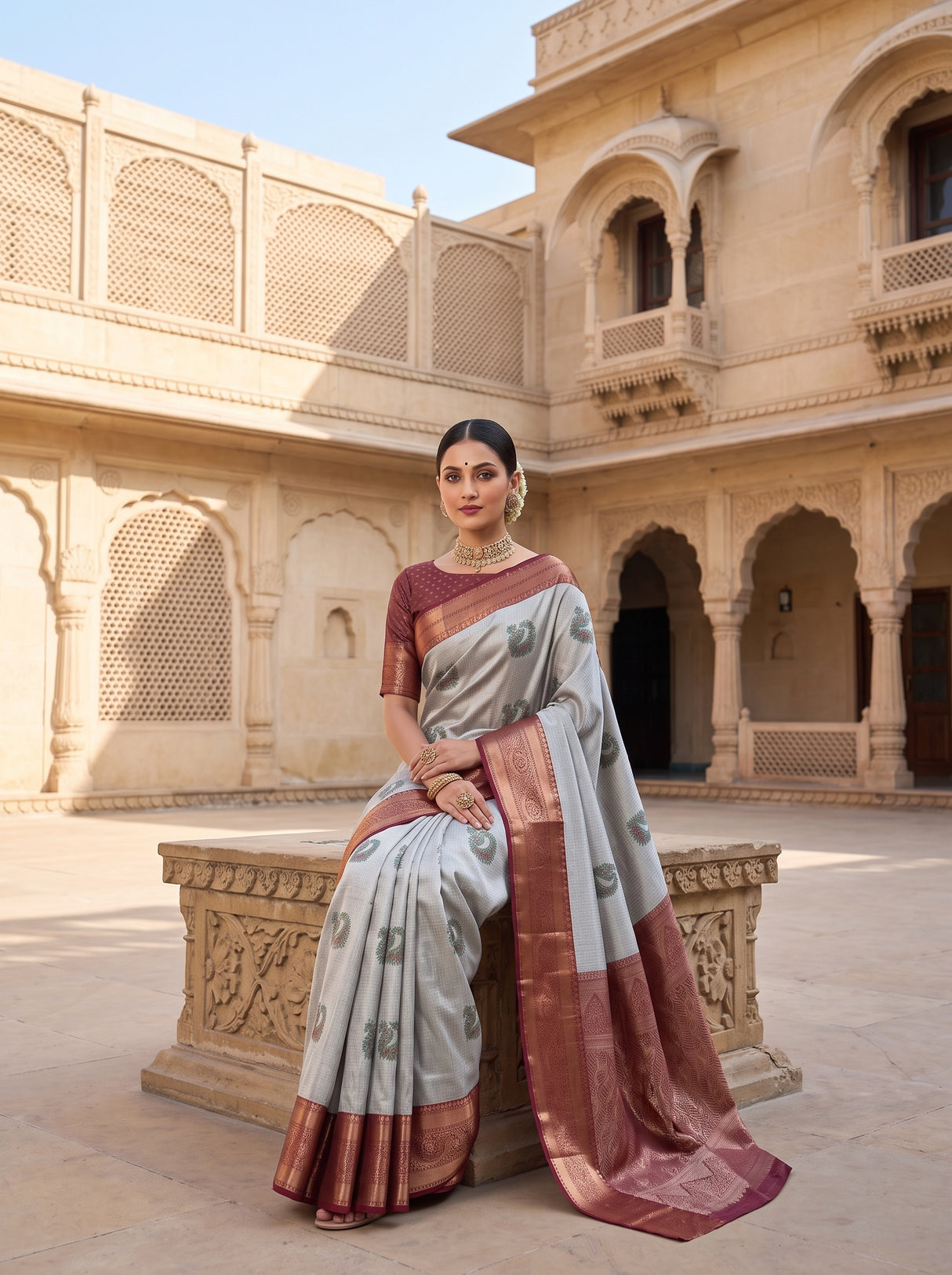 MIMOSA Rama Saree Saree — pose 8 styling detail