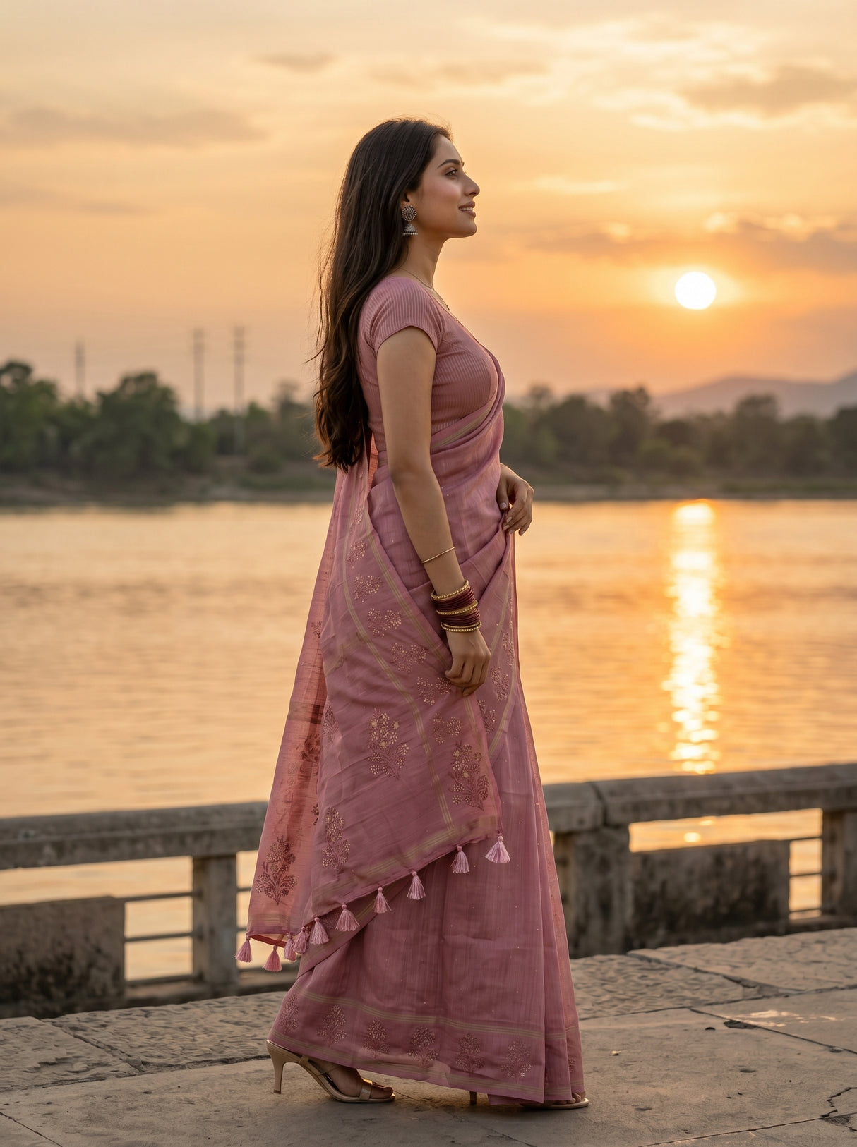 MIMOSA Saree Saree — pose 3 styling detail