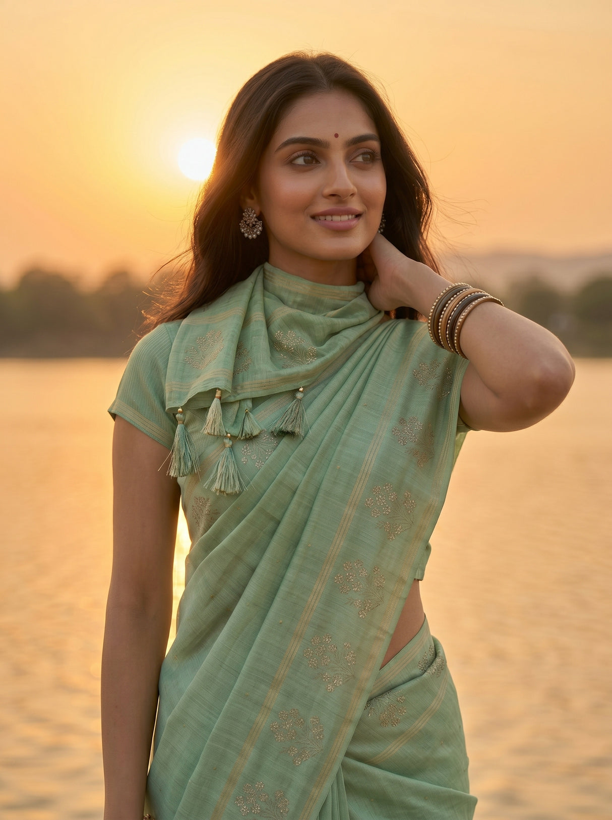 MIMOSA Saree Saree — pose 10 styling detail