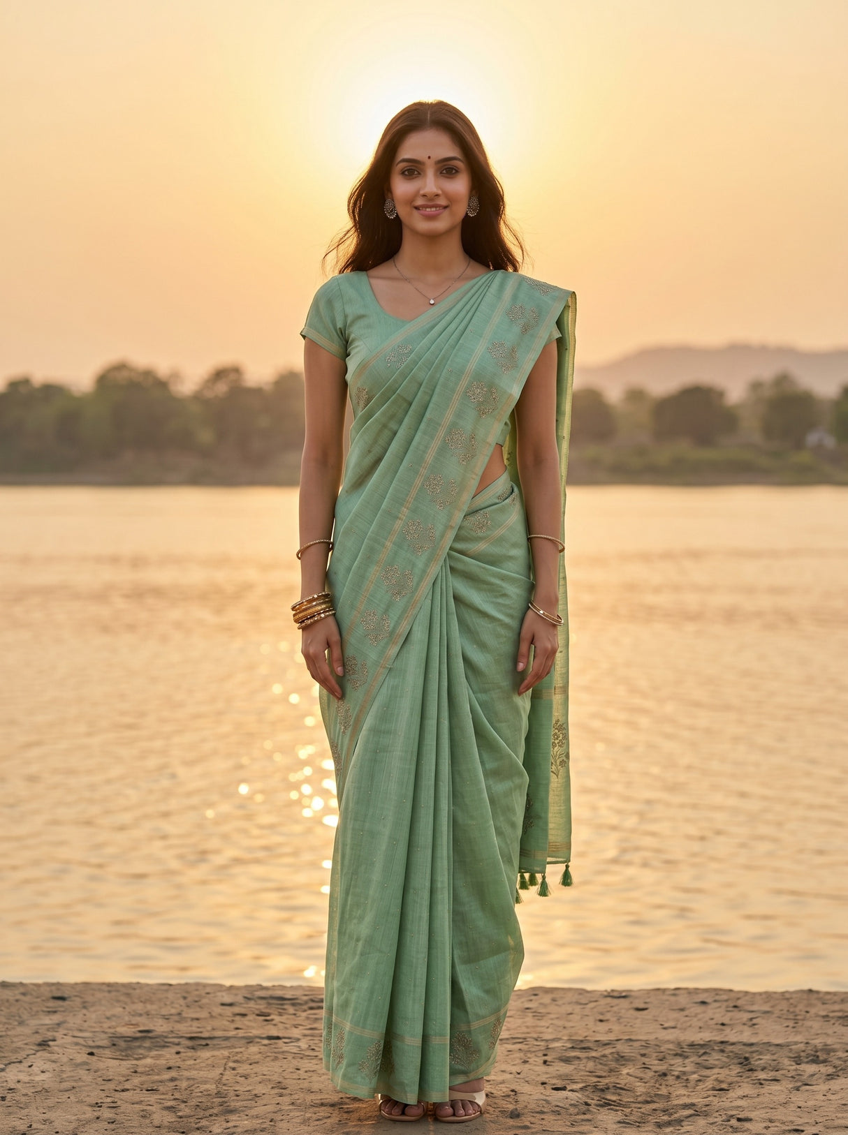 MIMOSA Saree Saree — front view on mannequin