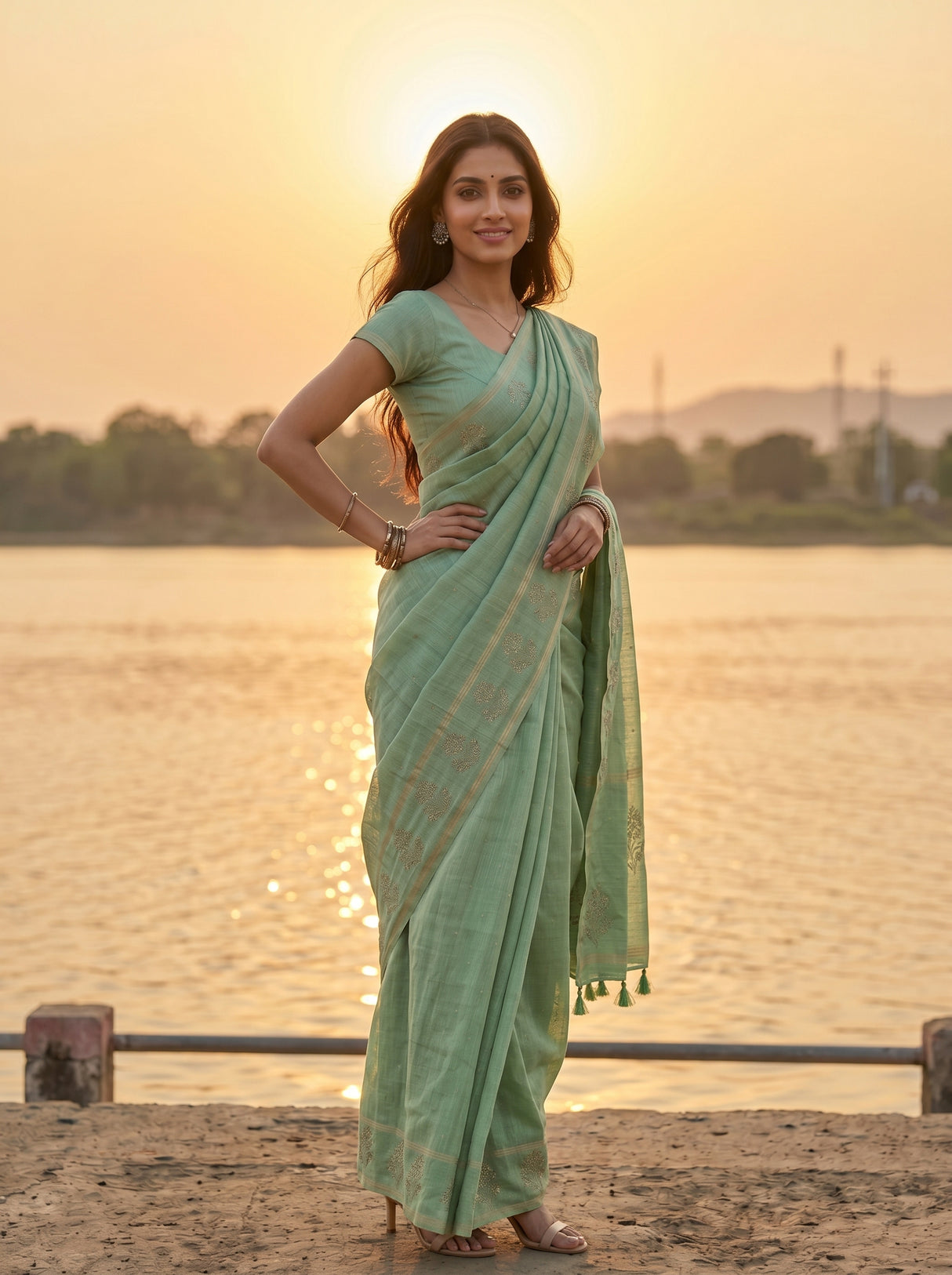 MIMOSA Saree Saree — pose 4 styling detail
