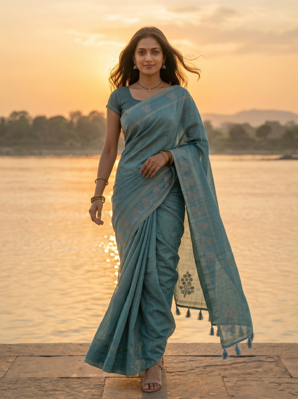 MIMOSA Saree Saree — pose 6 styling detail