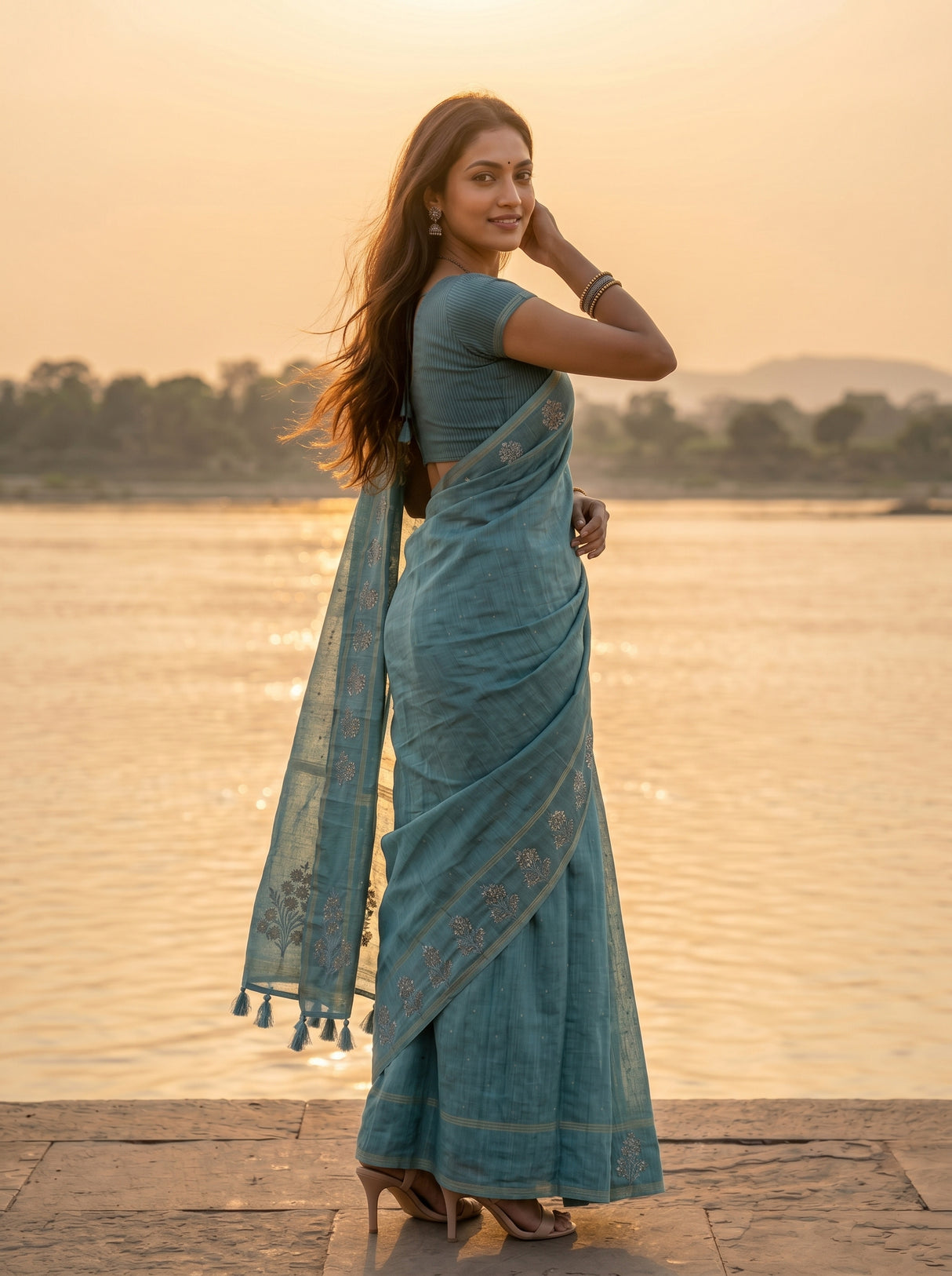 MIMOSA Saree Saree — pose 9 styling detail