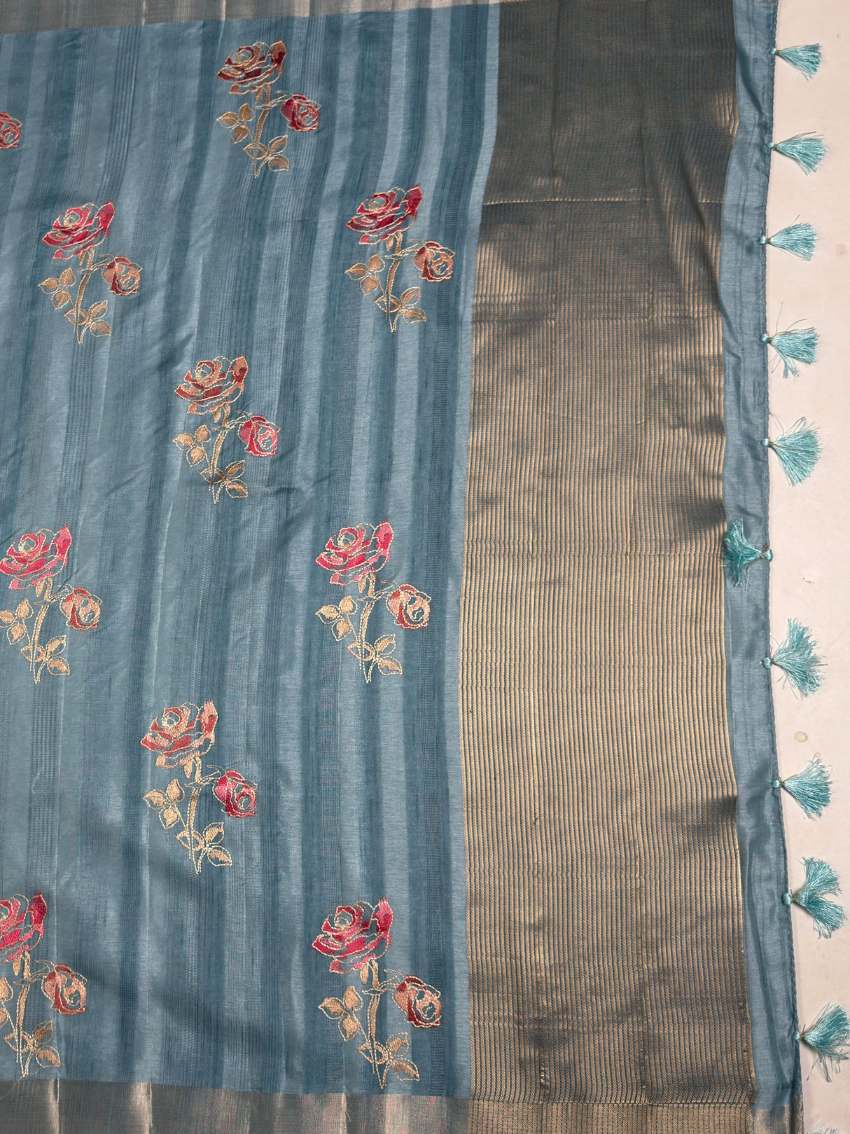 MIMOSA Saree Saree — pallu and zari work detail