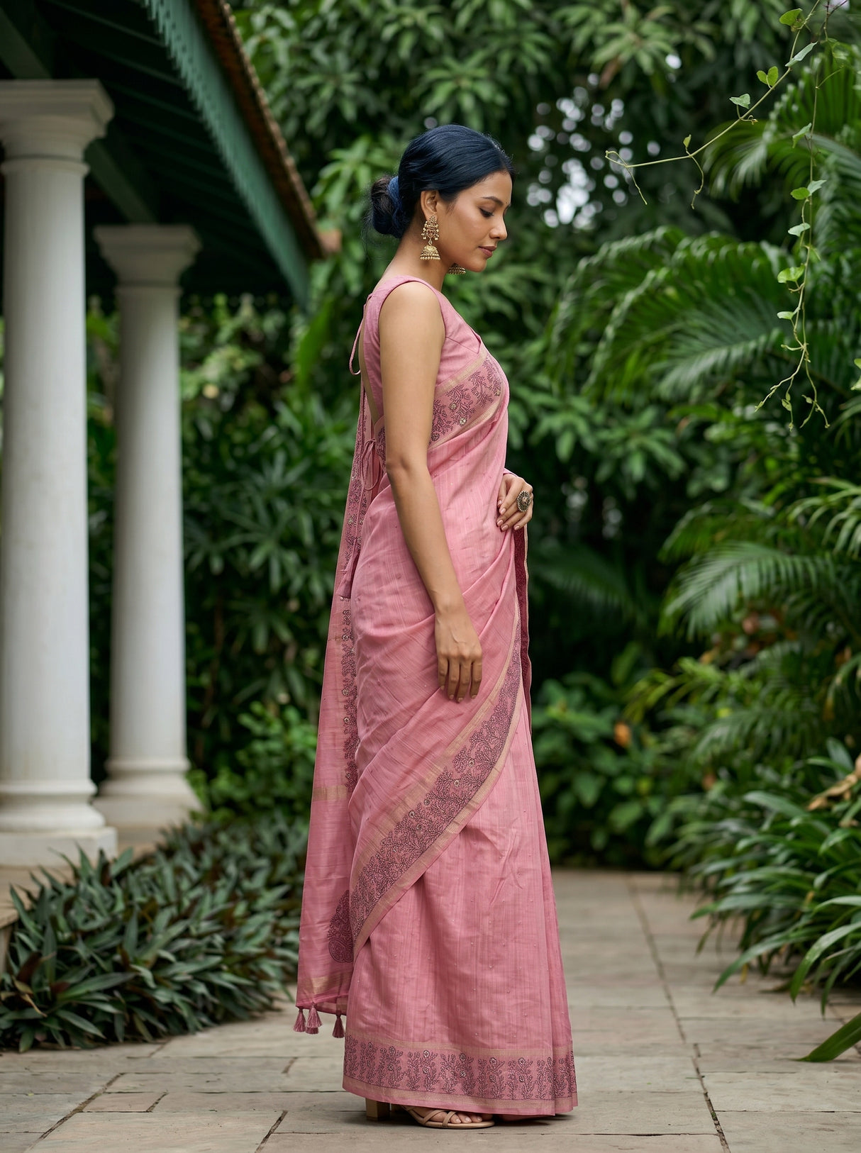 MIMOSA Gajari Saree Saree — pose 3 styling detail