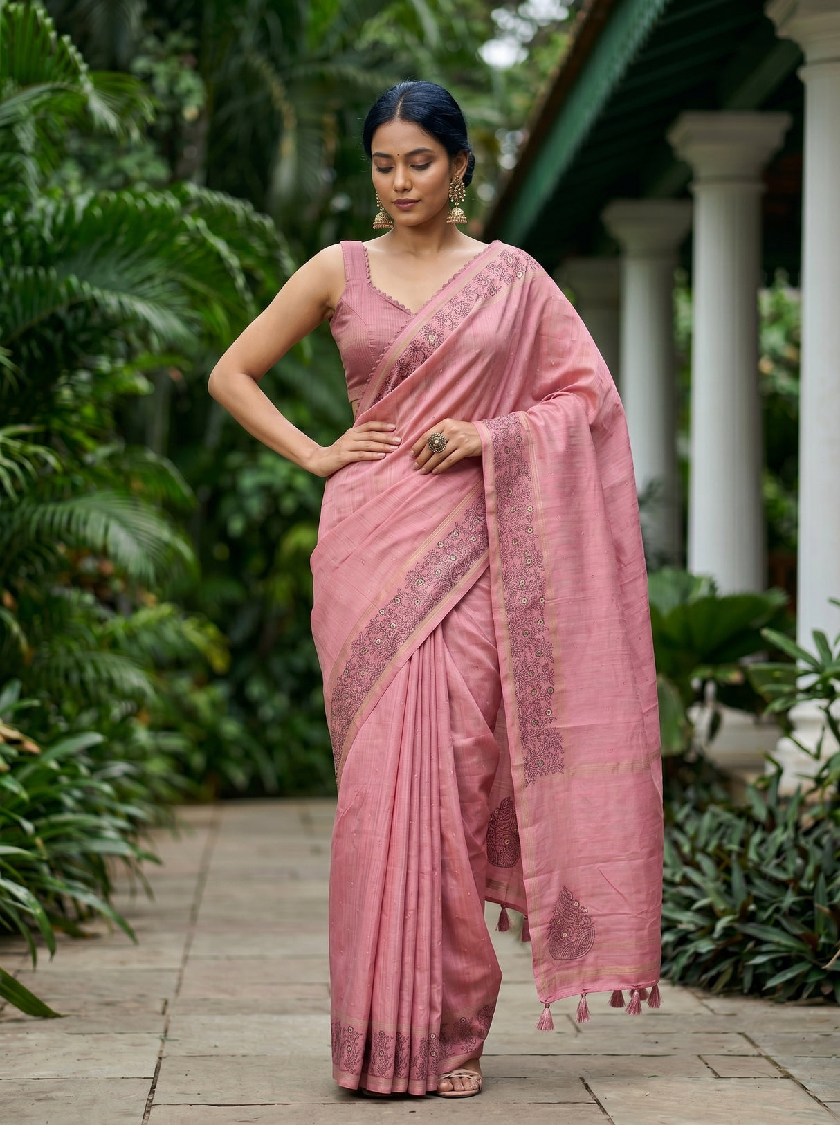 MIMOSA Gajari Saree Saree — pose 4 styling detail