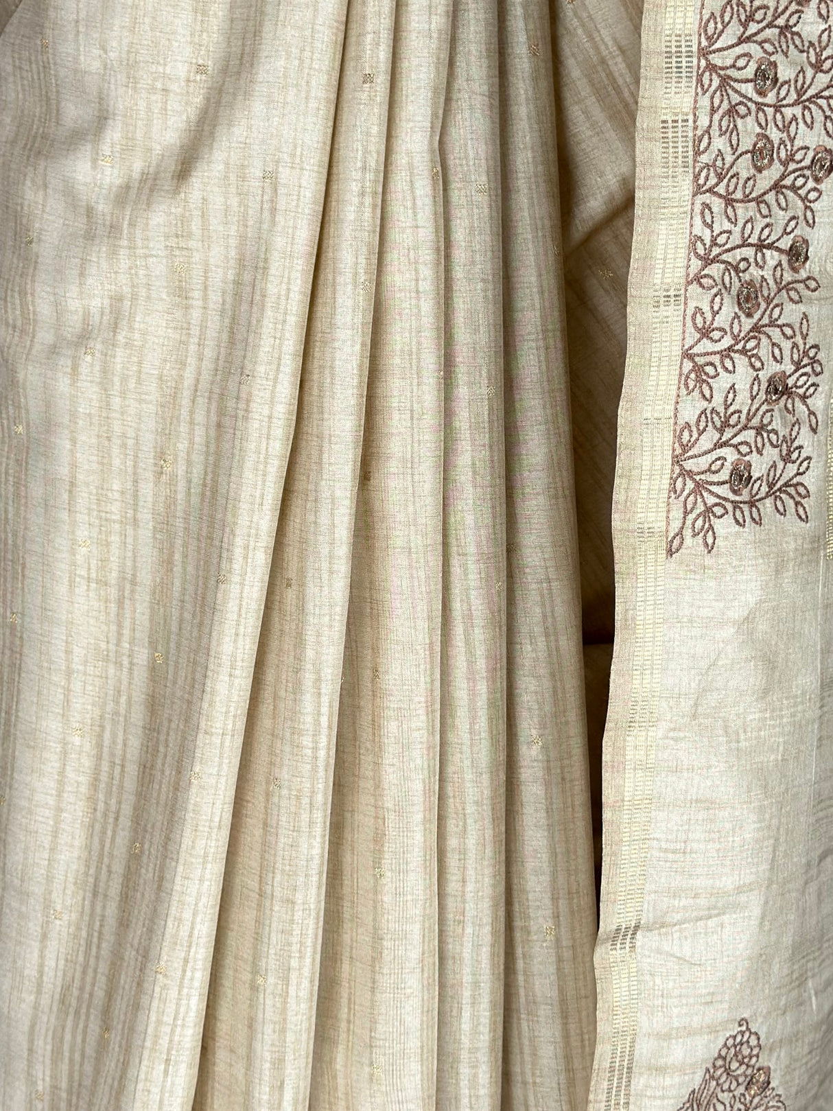 MIMOSA Tussar Saree Saree — fleets shot full lifestyle