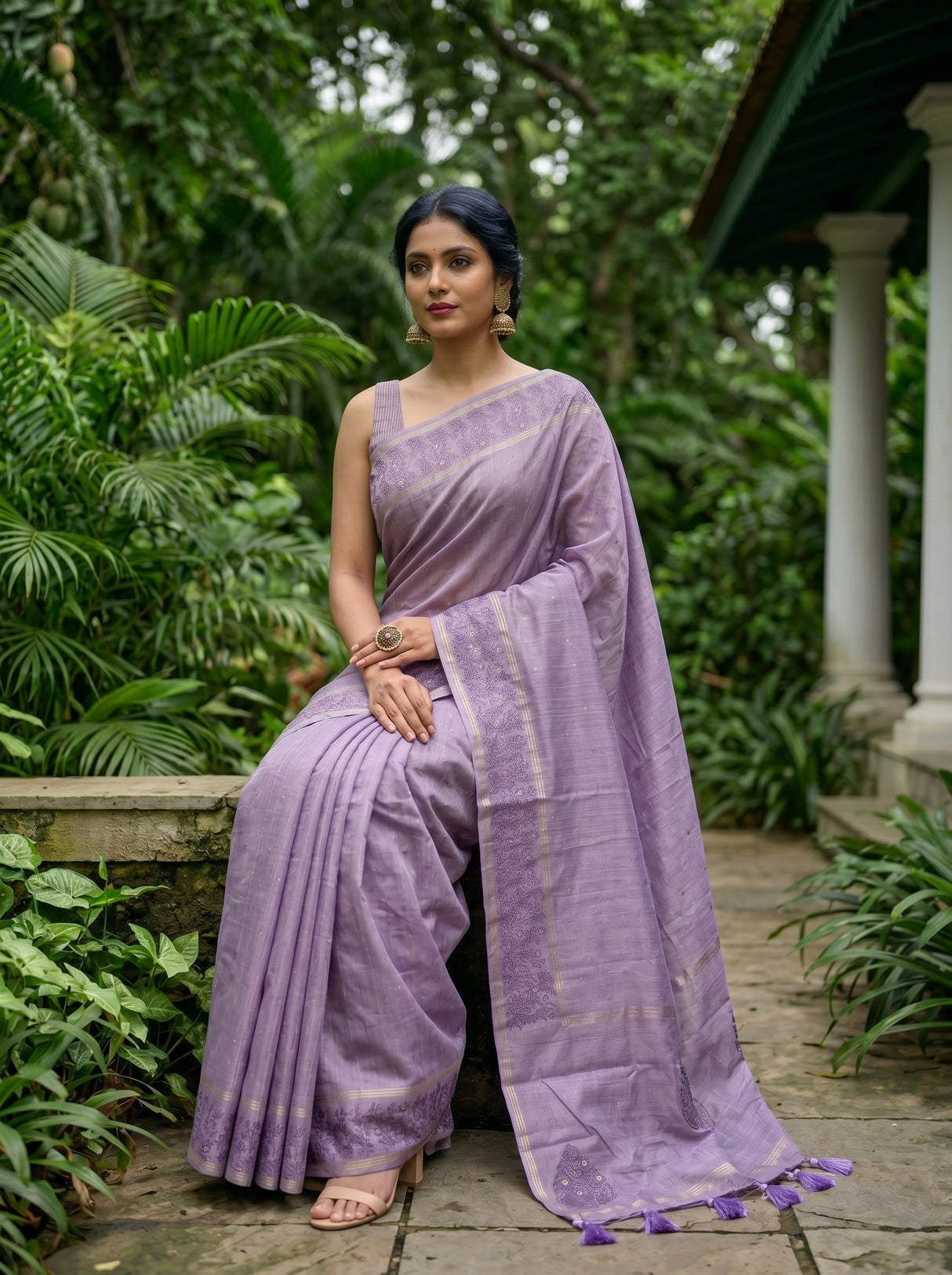MIMOSA Violet Saree Saree — pose 8 styling detail