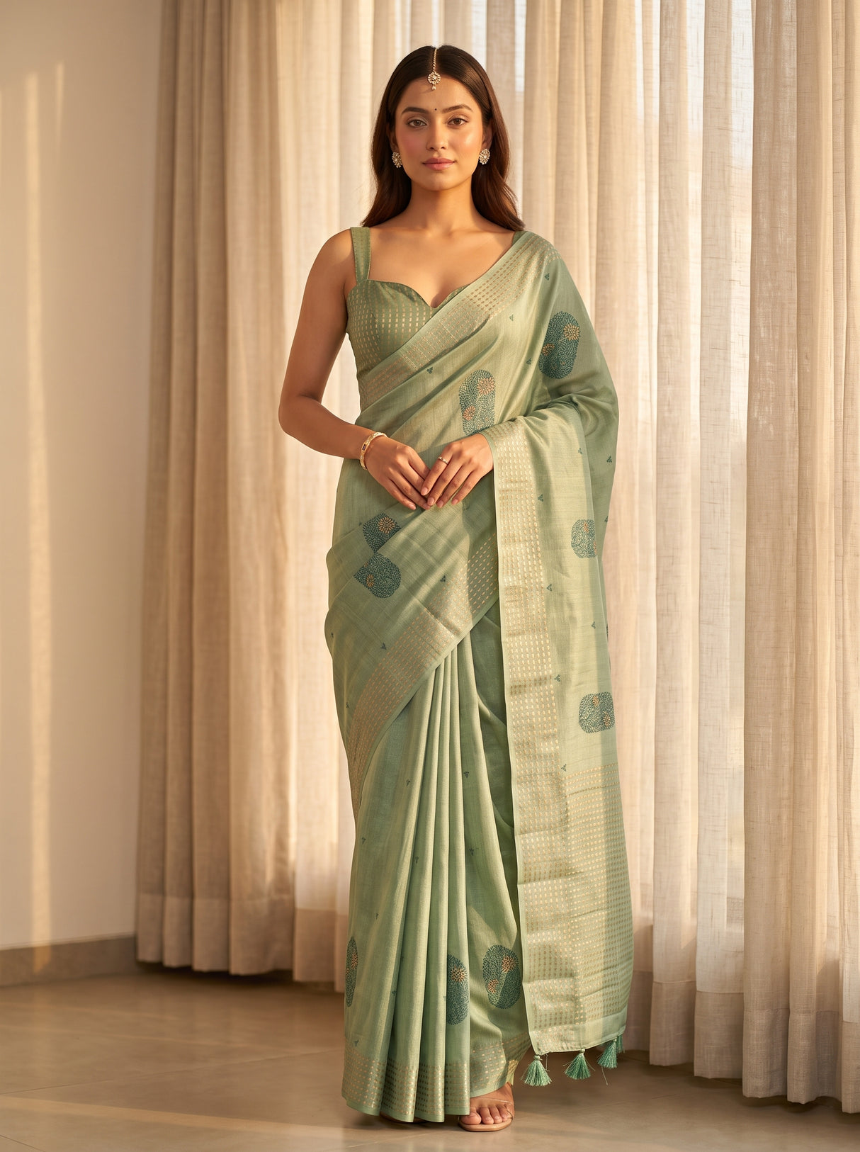 MIMOSA Saree Saree — front view on mannequin