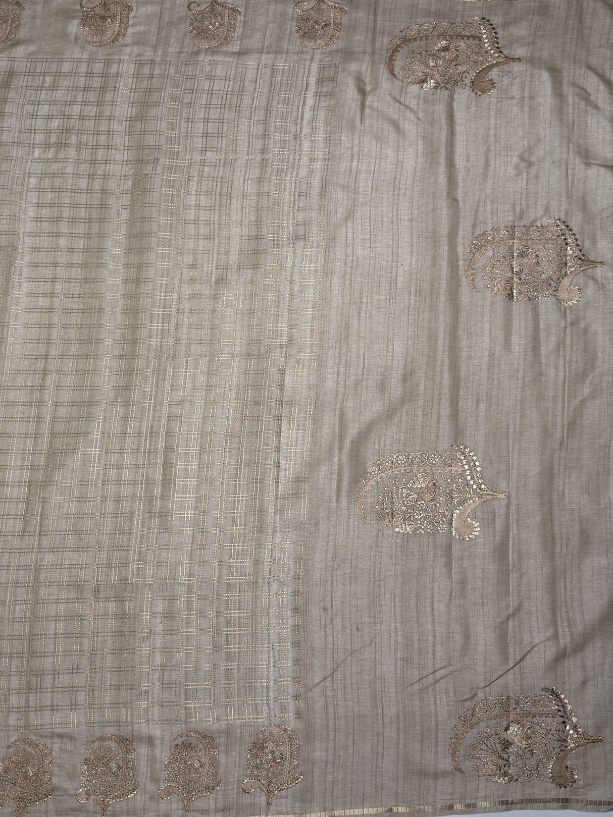MIMOSA Tussar Banarasi Art Silk Saree — pallu and zari work detail