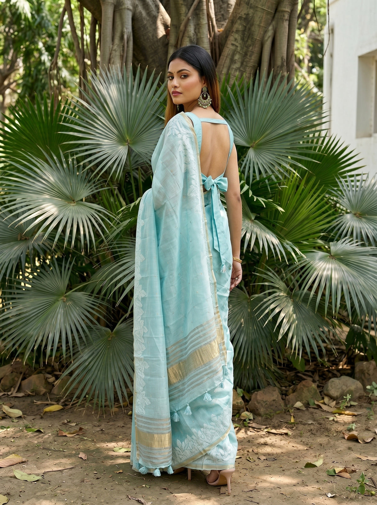 MIMOSA Ananda Saree Saree — pose 7 styling detail
