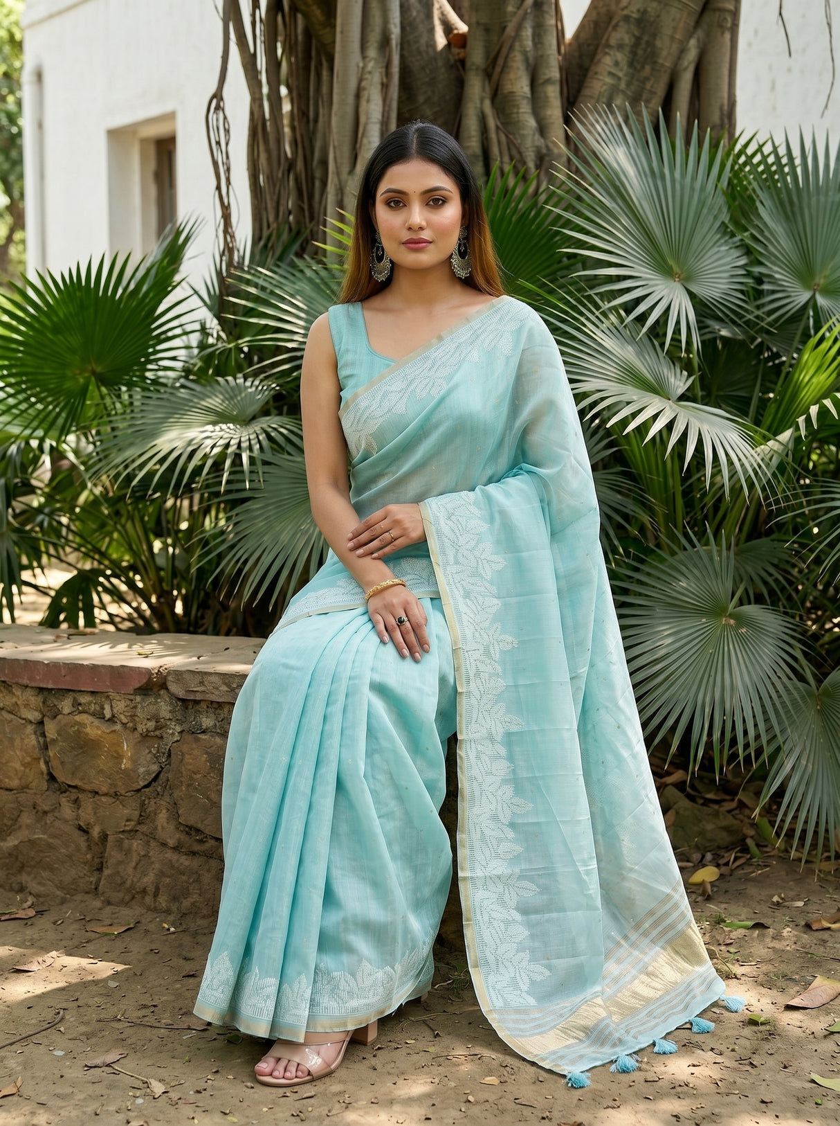 MIMOSA Ananda Saree Saree — pose 8 styling detail