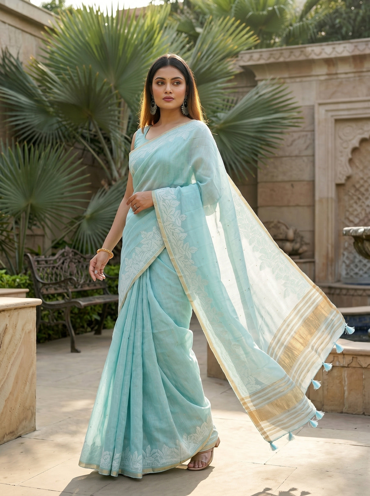 MIMOSA Ananda Saree Saree — pose 9 styling detail