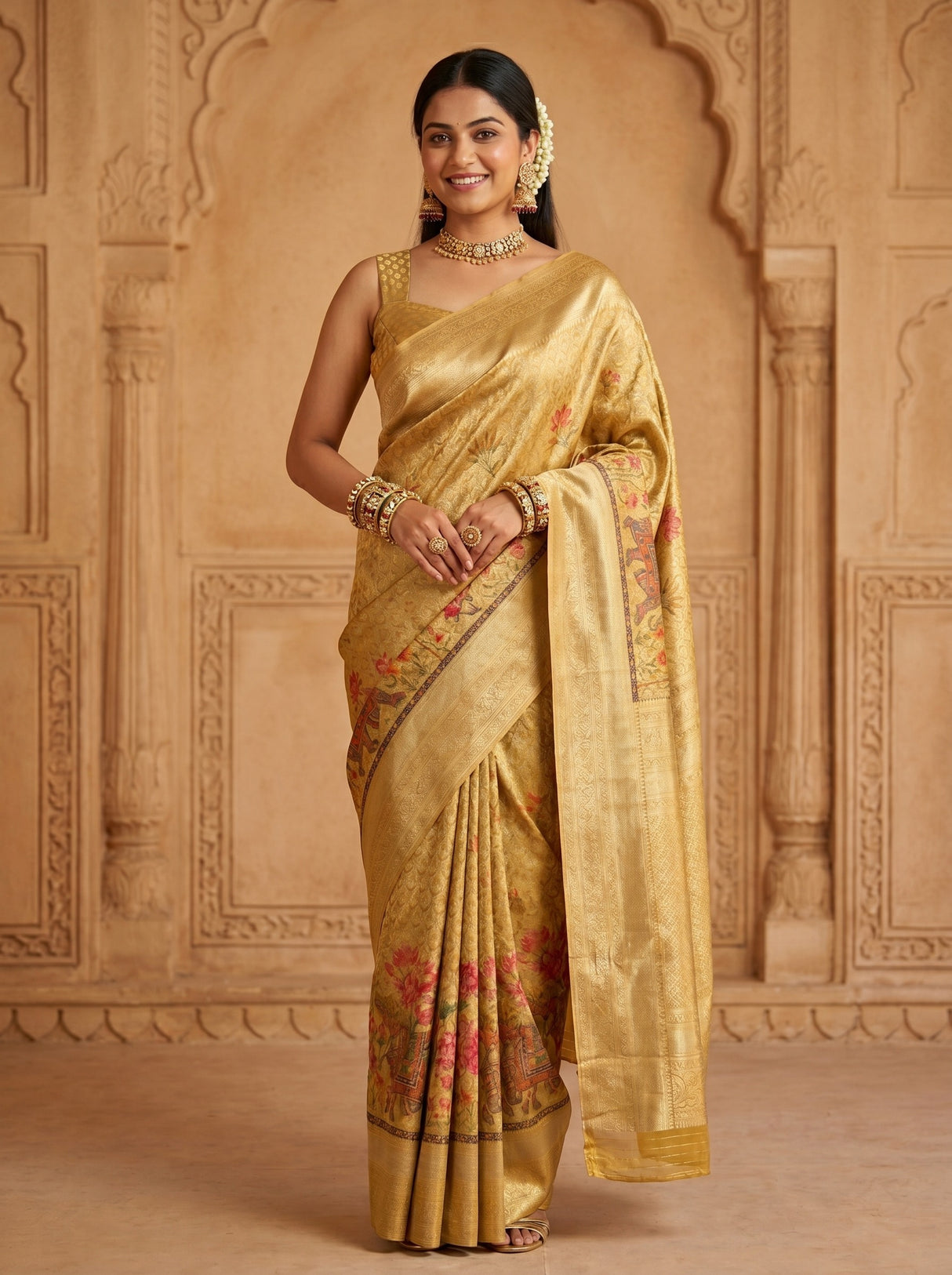 Gold Saree