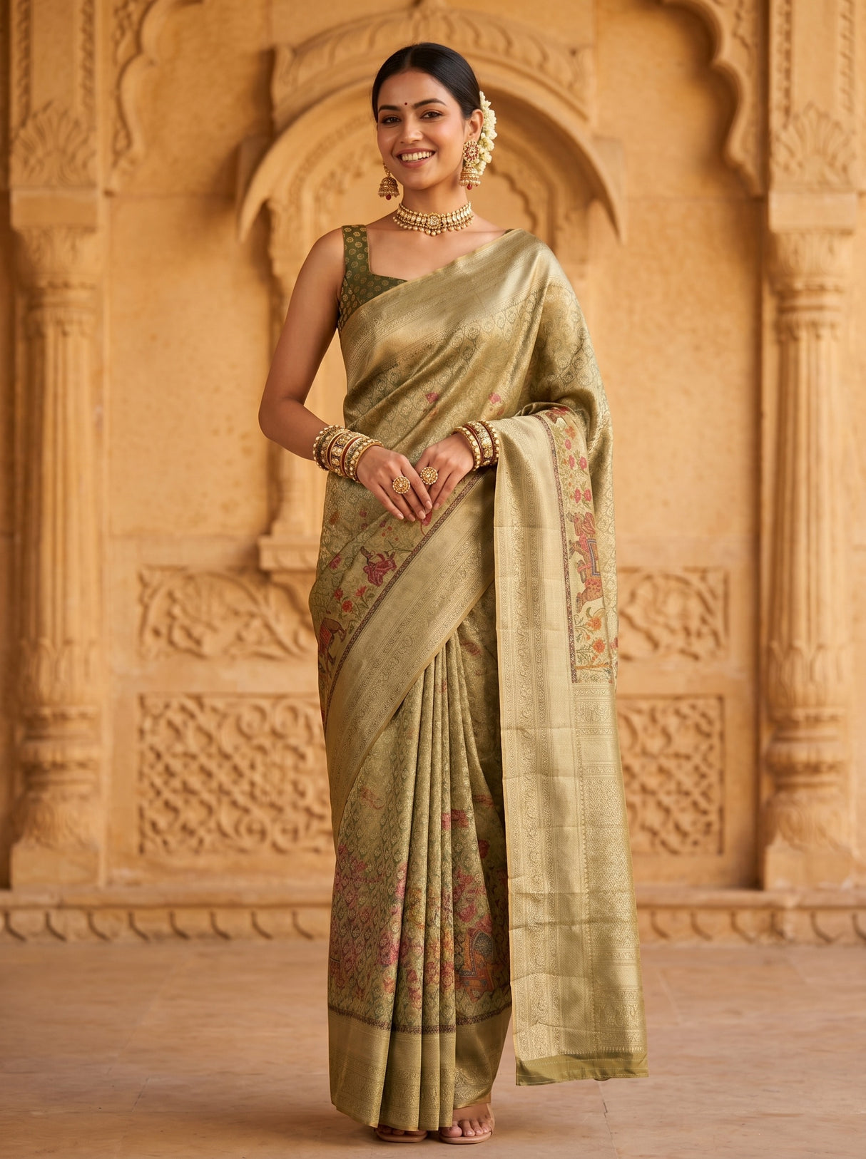 Green Saree