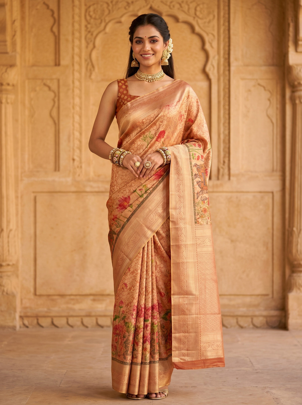 Orange Saree