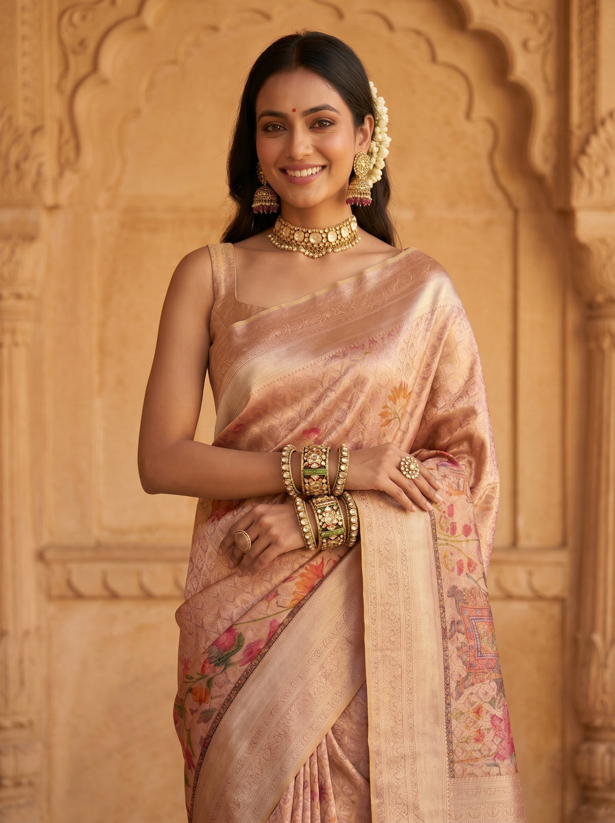 MIMOSA Rani Saree Saree — pose 10 styling detail
