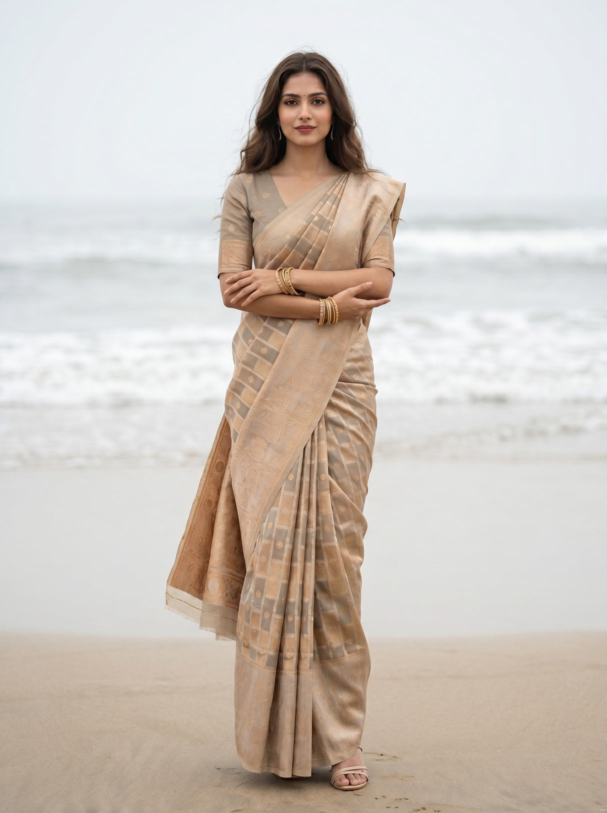 MIMOSA Saree Saree — front view on mannequin
